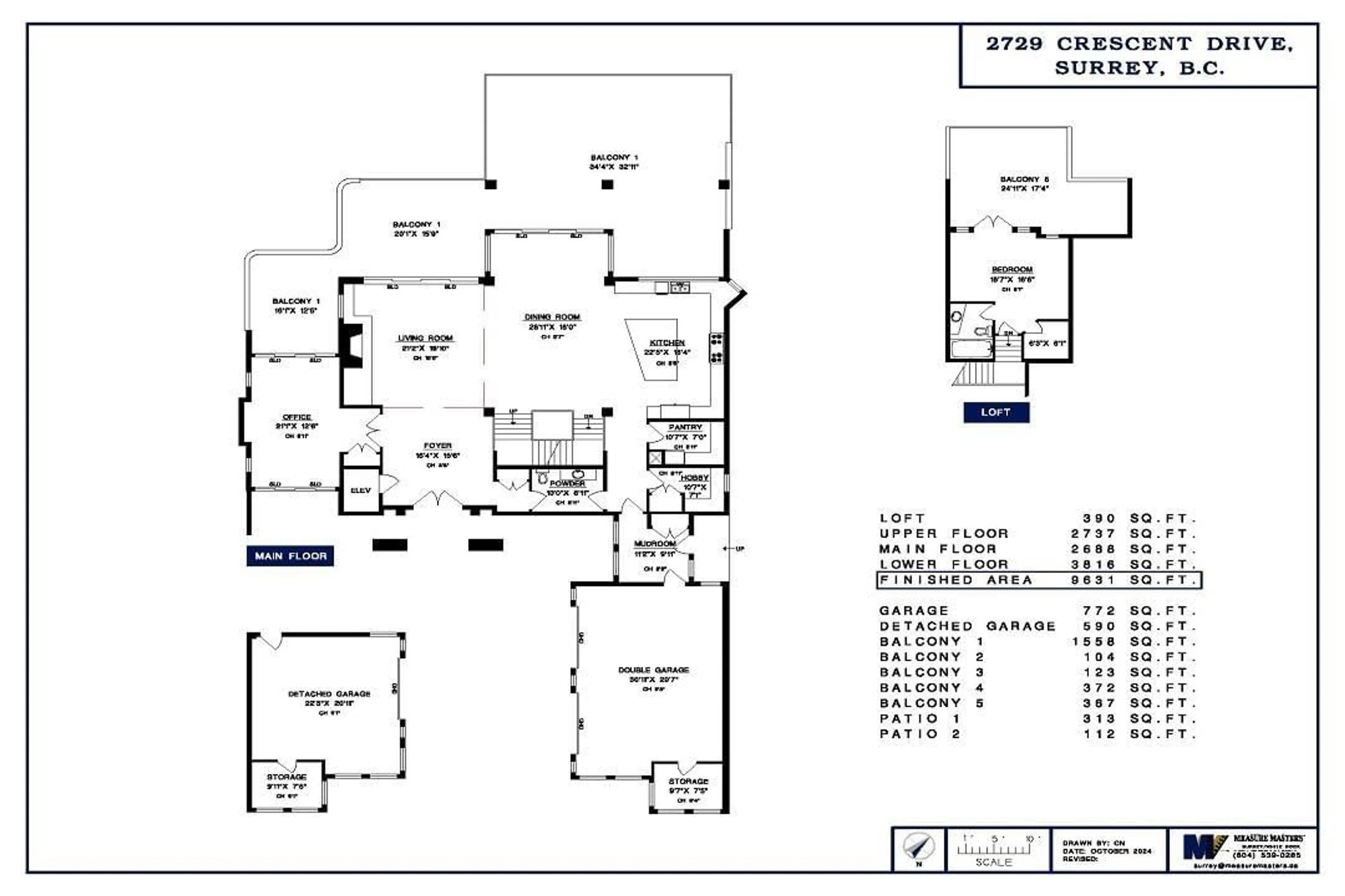 Floor plan for 2729 CRESCENT DRIVE, Surrey British Columbia V4A3J9