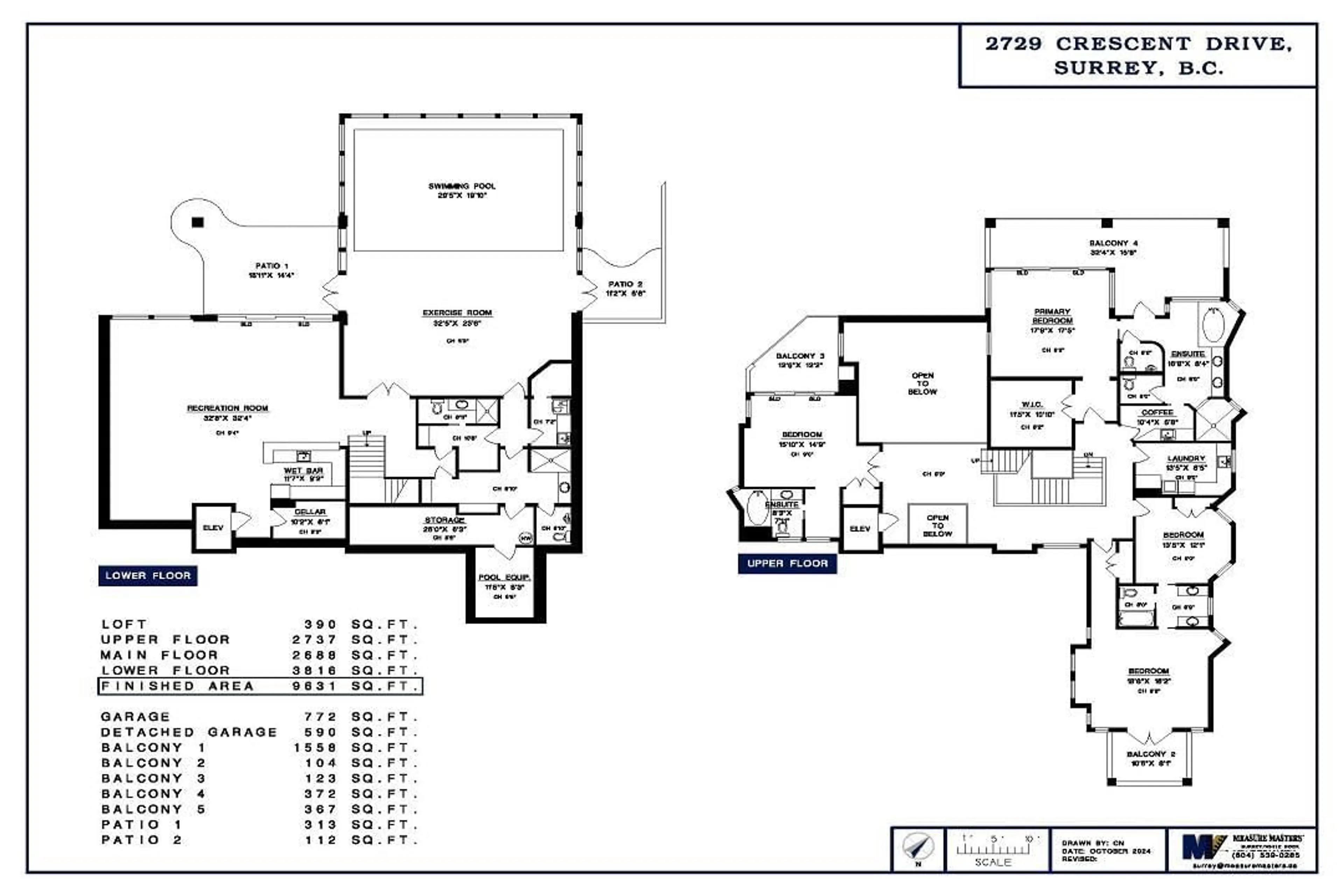 Floor plan for 2729 CRESCENT DRIVE, Surrey British Columbia V4A3J9