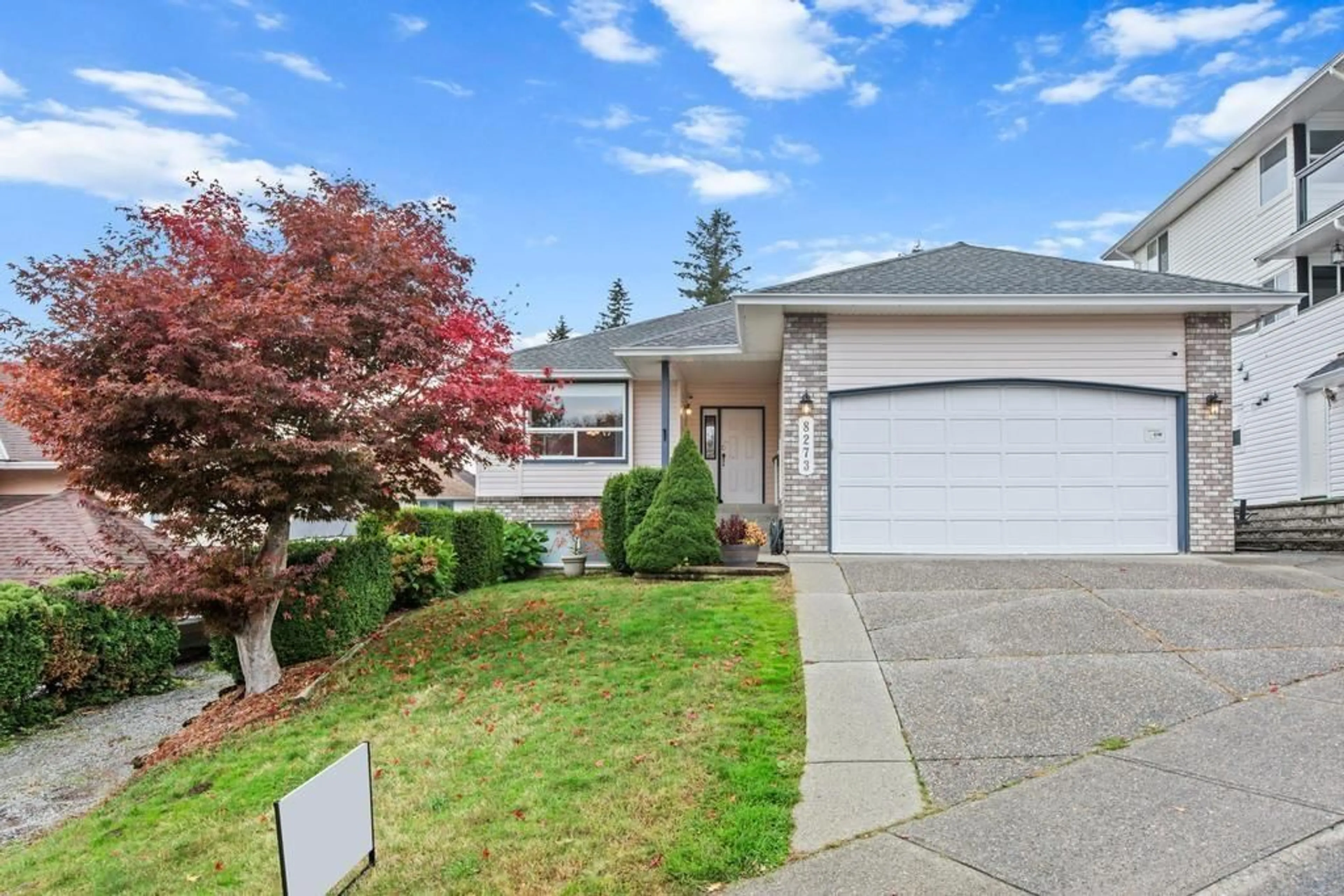 Frontside or backside of a home, the fenced backyard for 8273 BOWYER DRIVE, Mission British Columbia V2V6V9