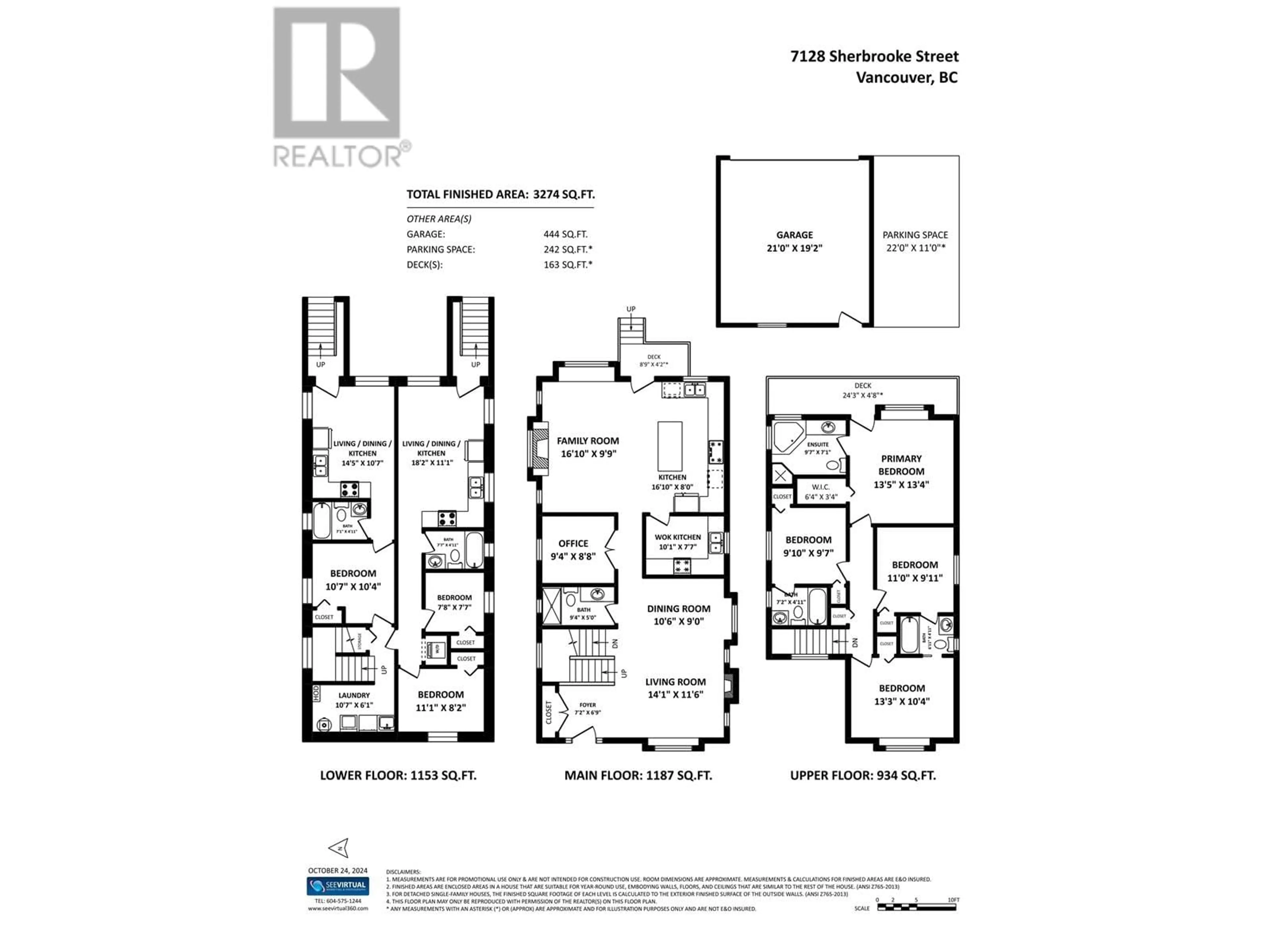 Floor plan for 7128 SHERBROOKE STREET, Vancouver British Columbia V5X4E2