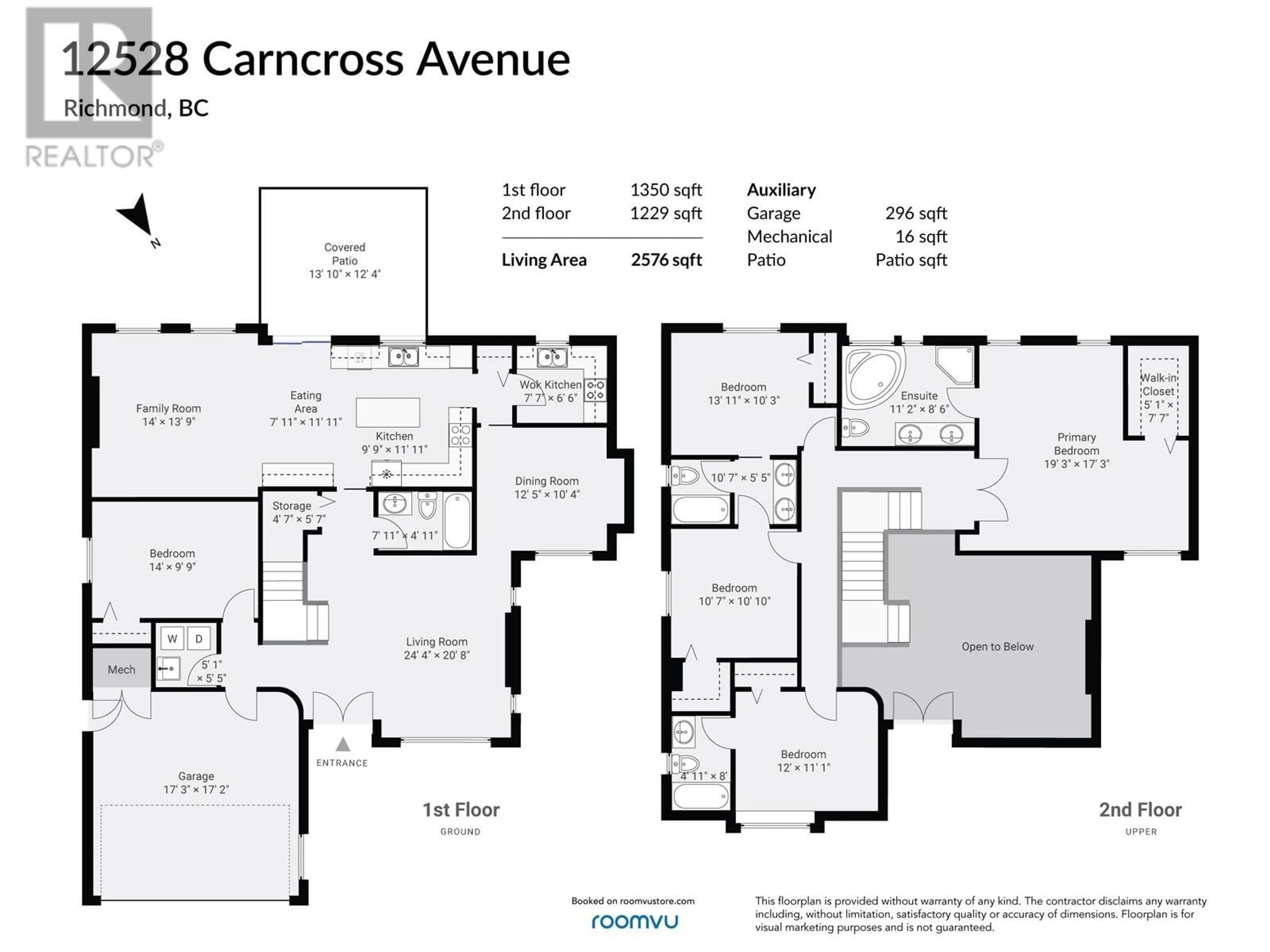 Floor plan for 12528 CARNCROSS AVENUE, Richmond British Columbia V6V2W4