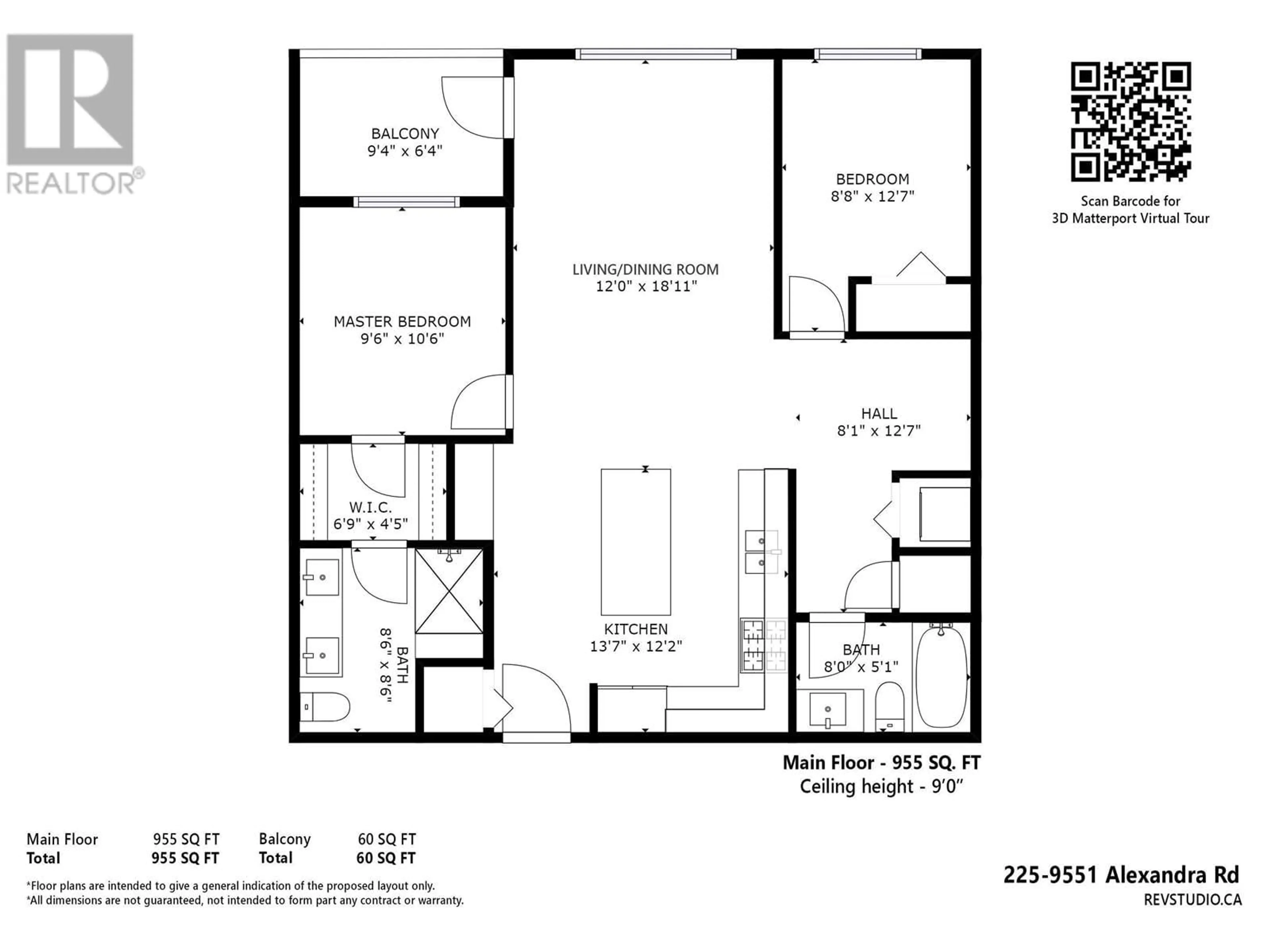 Floor plan for 225 9551 ALEXANDRA ROAD, Richmond British Columbia V6X0S6