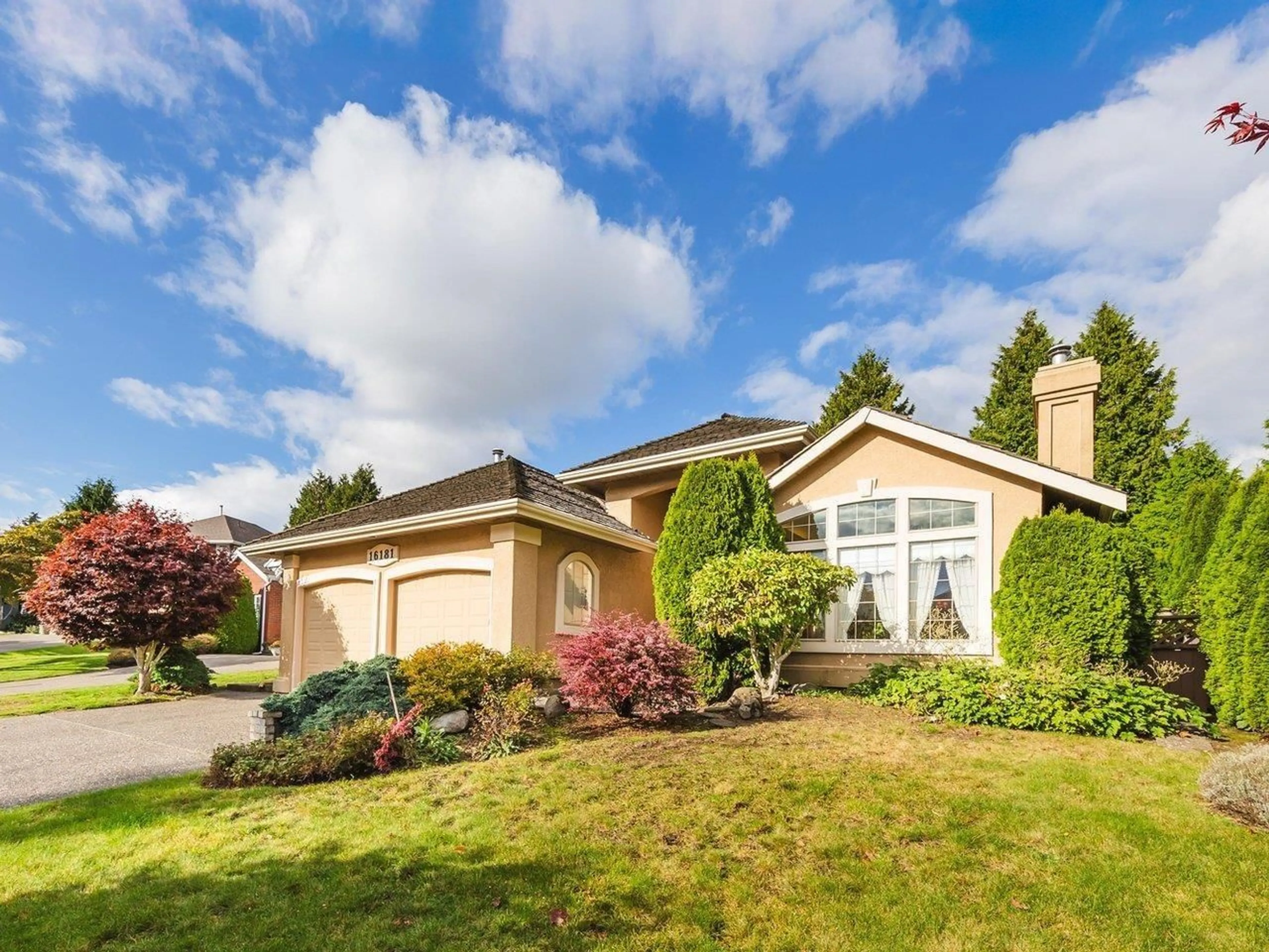 Frontside or backside of a home, the fenced backyard for 16181 10A AVENUE, Surrey British Columbia V4A9R6