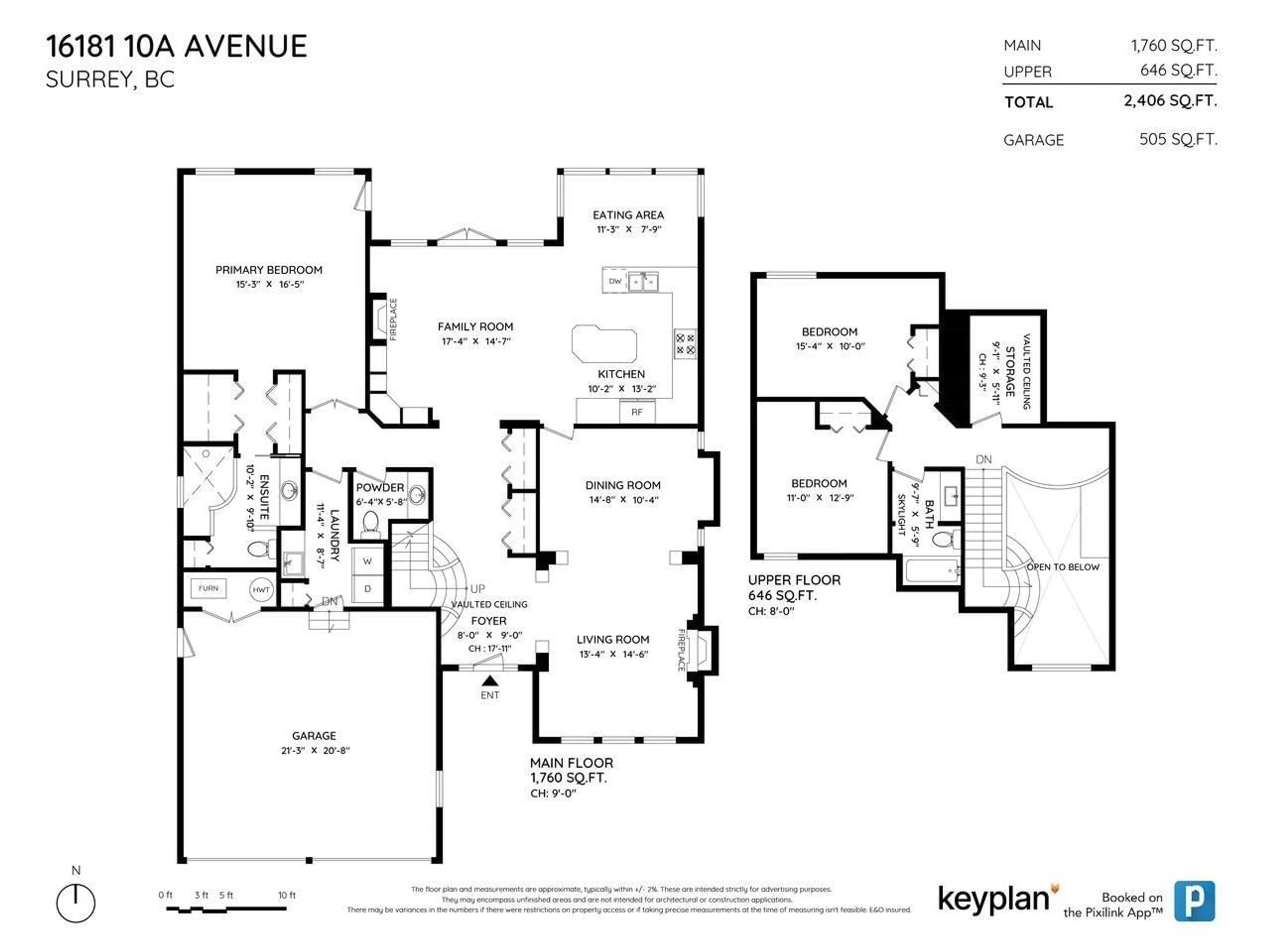 Floor plan for 16181 10A AVENUE, Surrey British Columbia V4A9R6