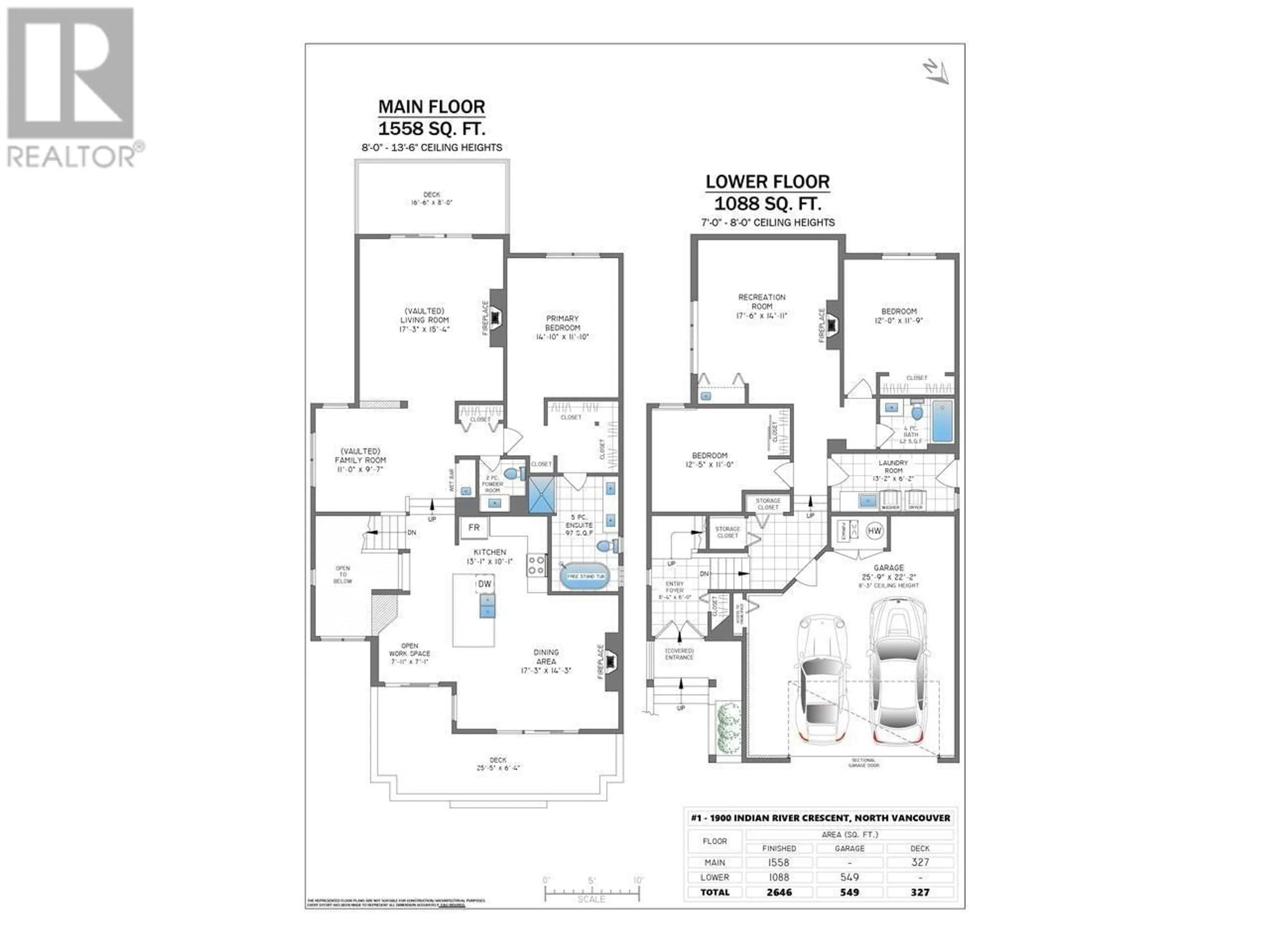 Floor plan for 1 1900 INDIAN RIVER CRESCENT, North Vancouver British Columbia V7G2R1