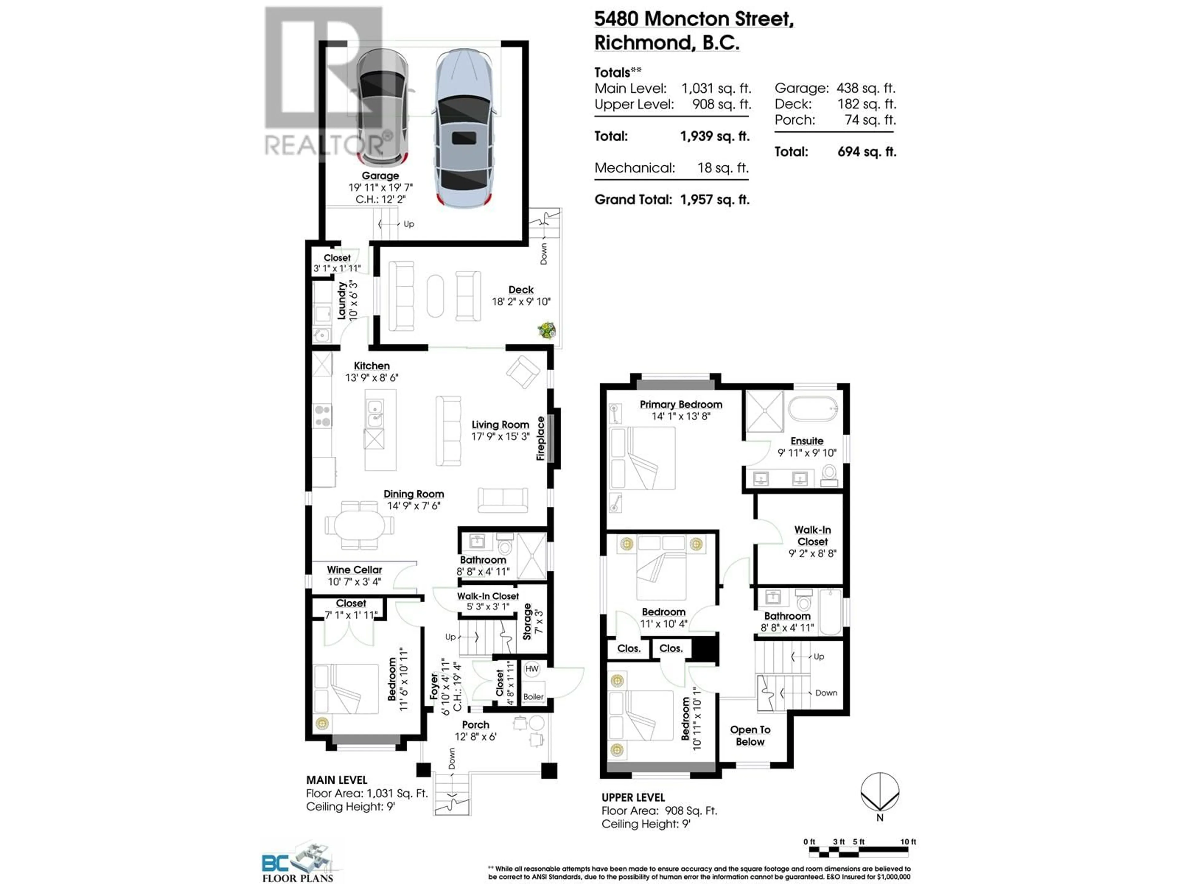 Floor plan for 5480 MONCTON STREET, Richmond British Columbia V7E3B4