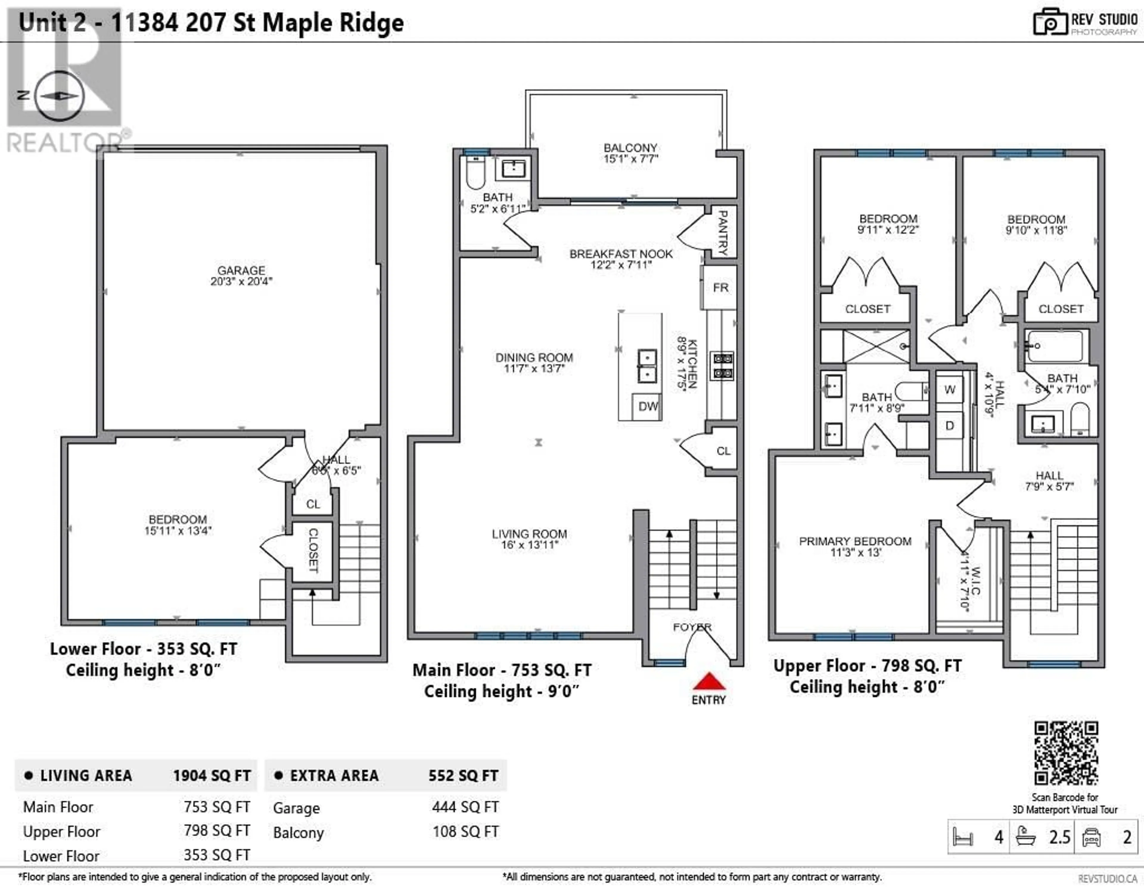 Floor plan for 2 11384 207TH STREET, Maple Ridge British Columbia V2X1W6