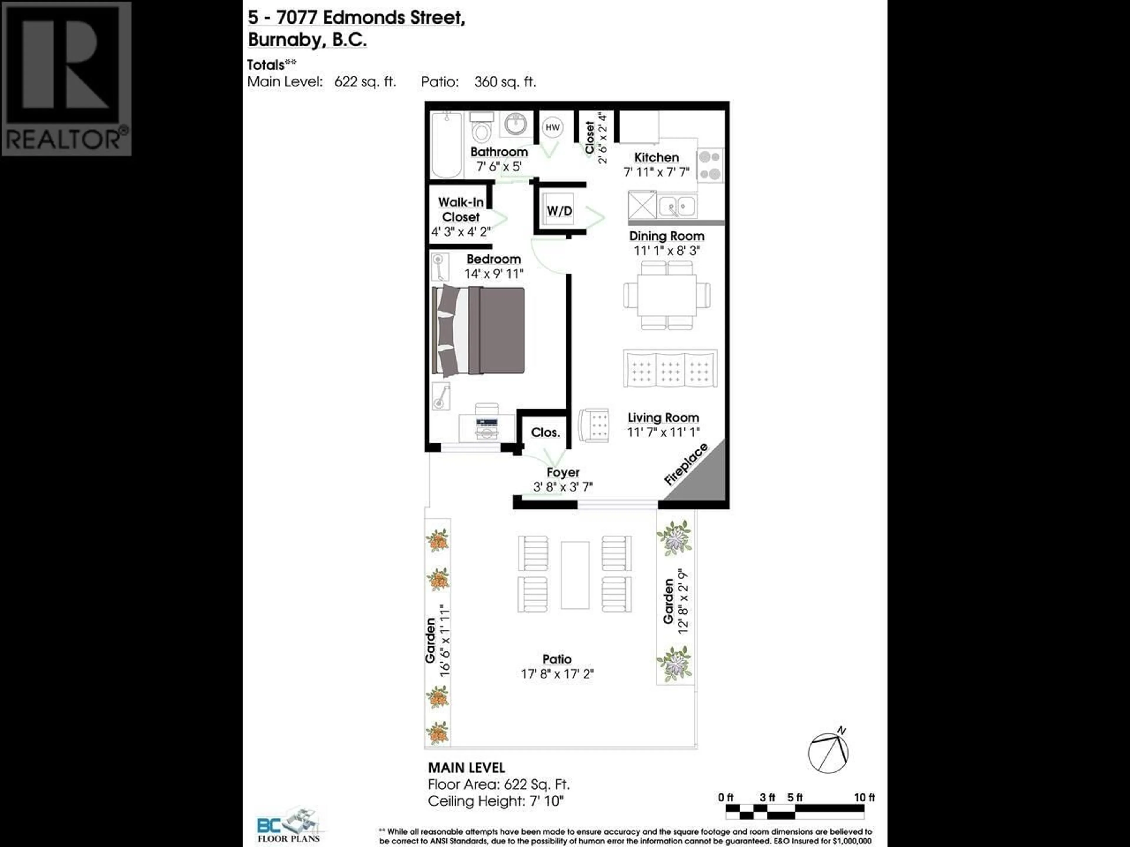 Floor plan for 5 7077 EDMONDS STREET, Burnaby British Columbia V3N1A3