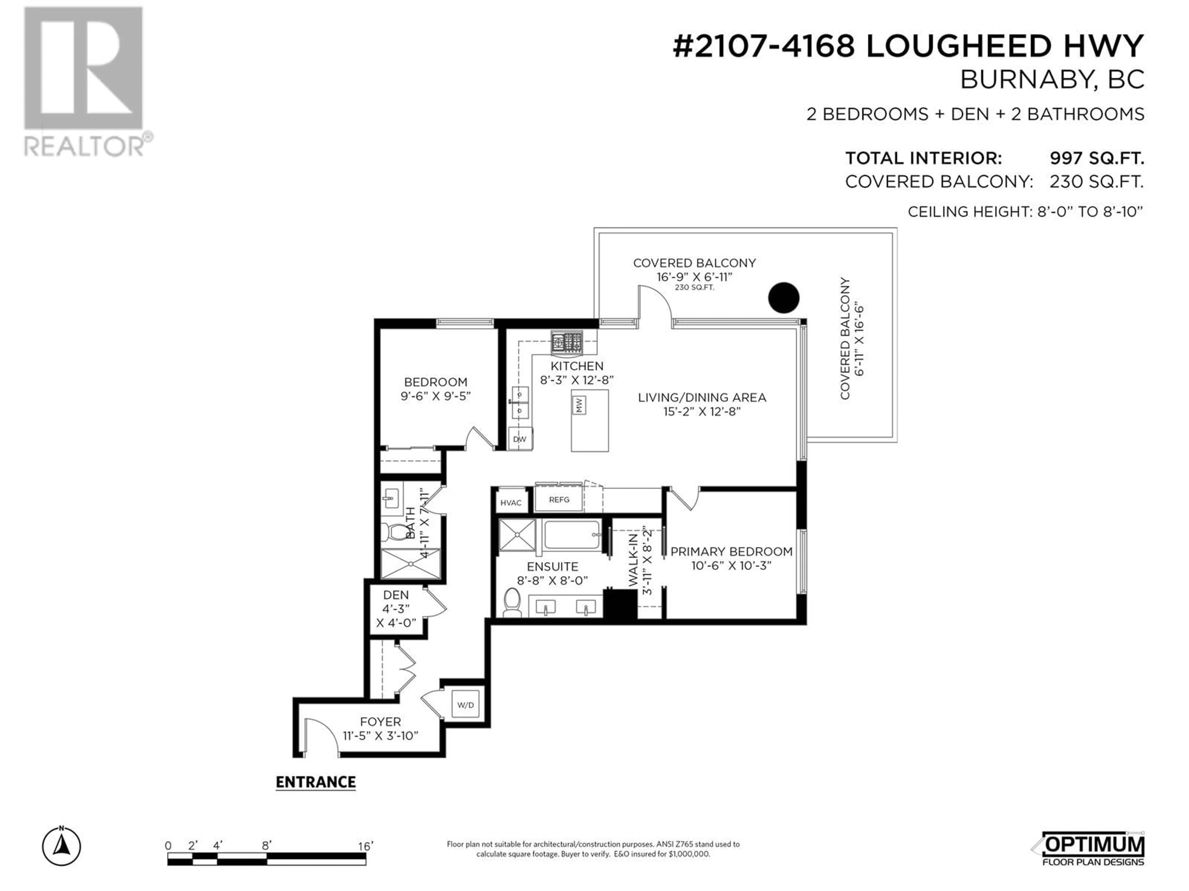 Floor plan for 2107 4168 LOUGHEED HIGHWAY, Burnaby British Columbia V5C0N9