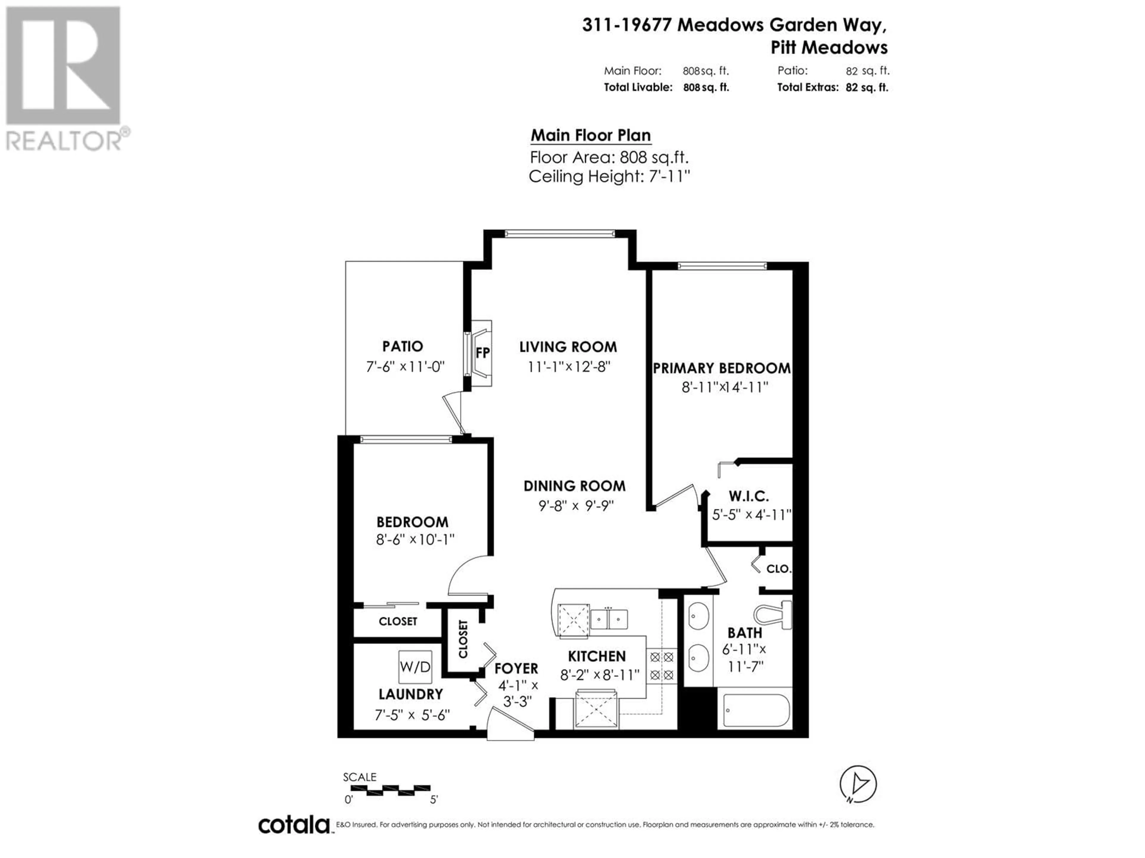 Floor plan for 311 19677 MEADOW GARDENS WAY, Pitt Meadows British Columbia V3Y0A2