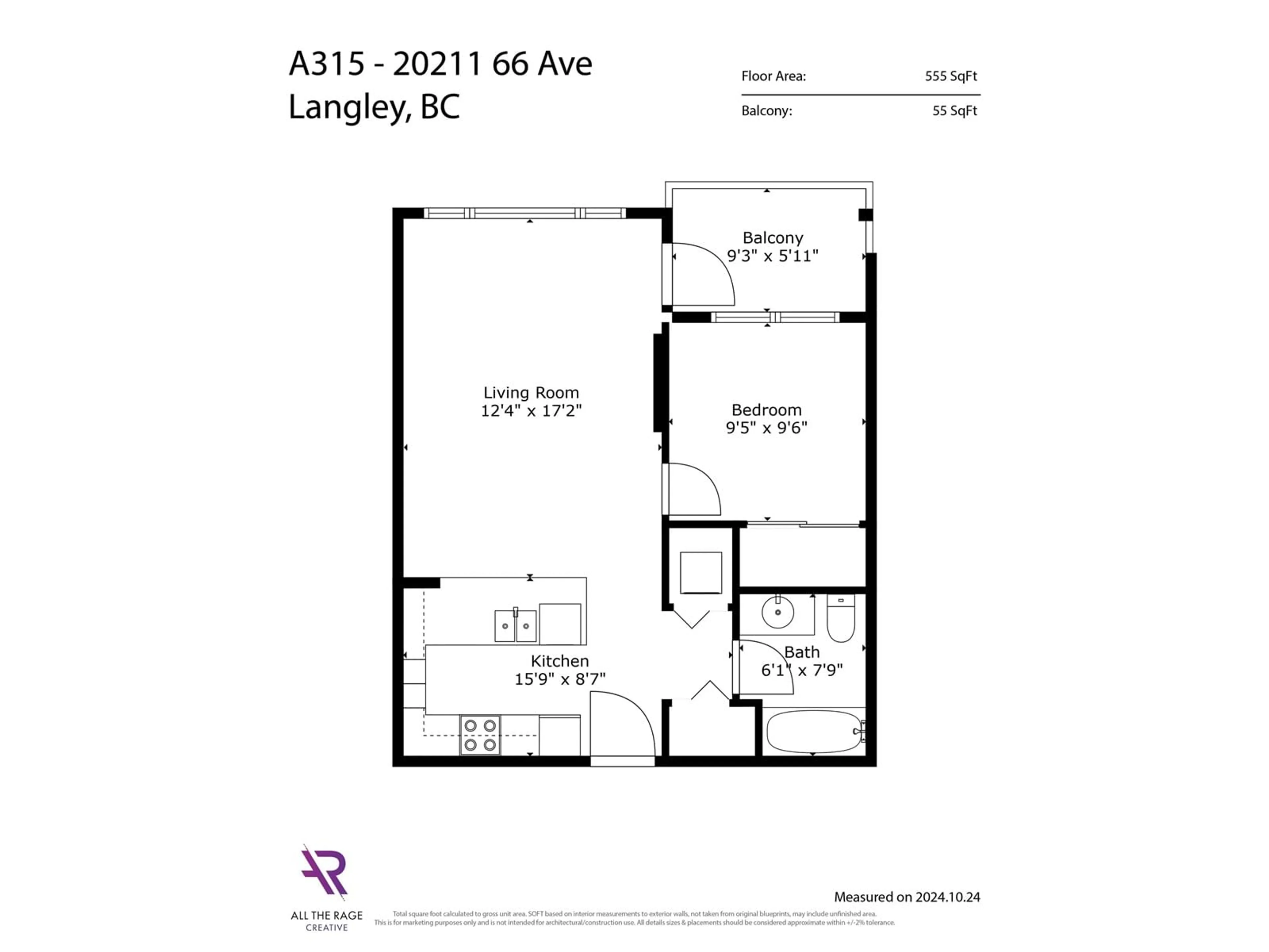 Floor plan for A315 20211 66 AVENUE, Langley British Columbia V2Y0L4