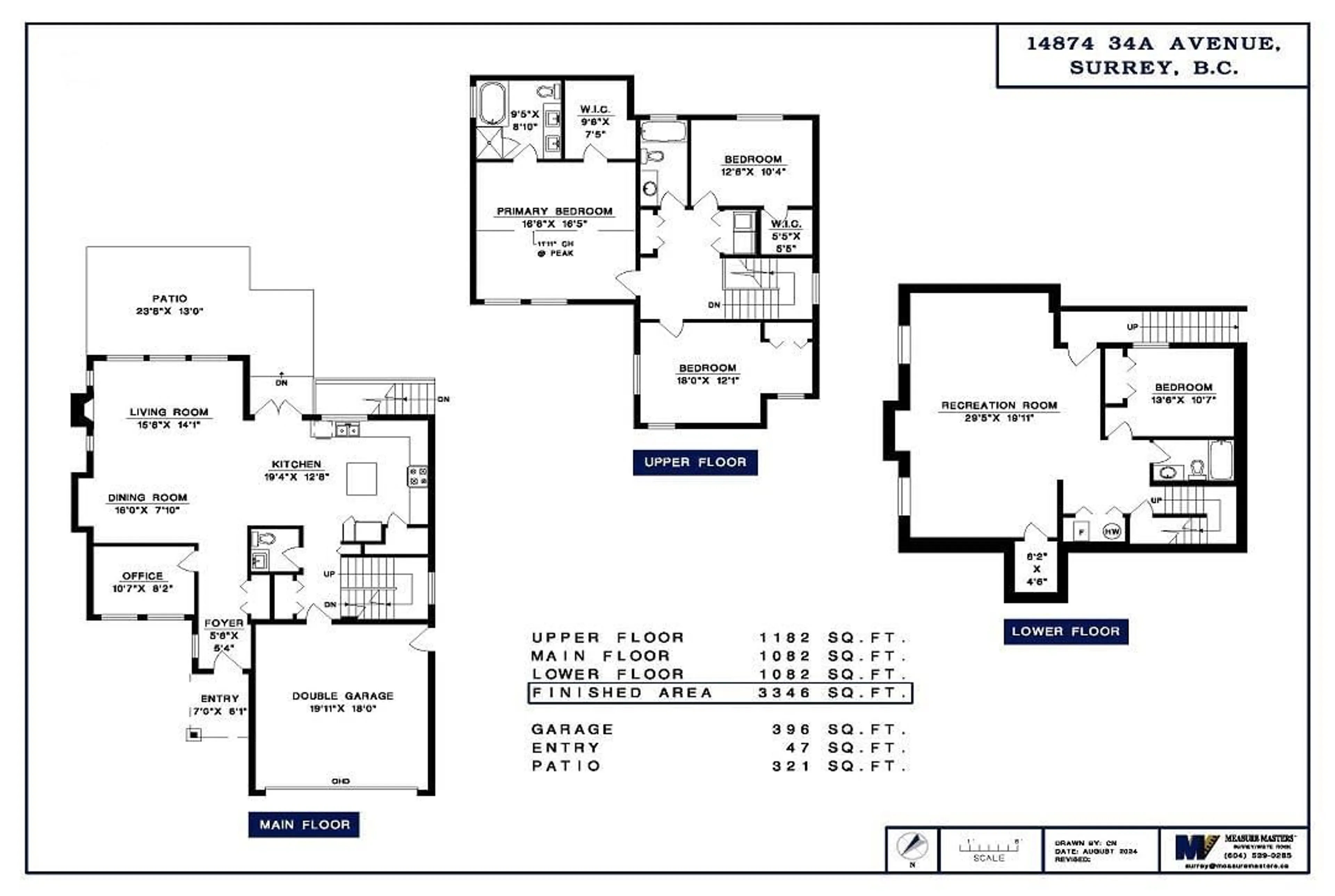 Floor plan for 14874 34A AVENUE, Surrey British Columbia V4P0B7