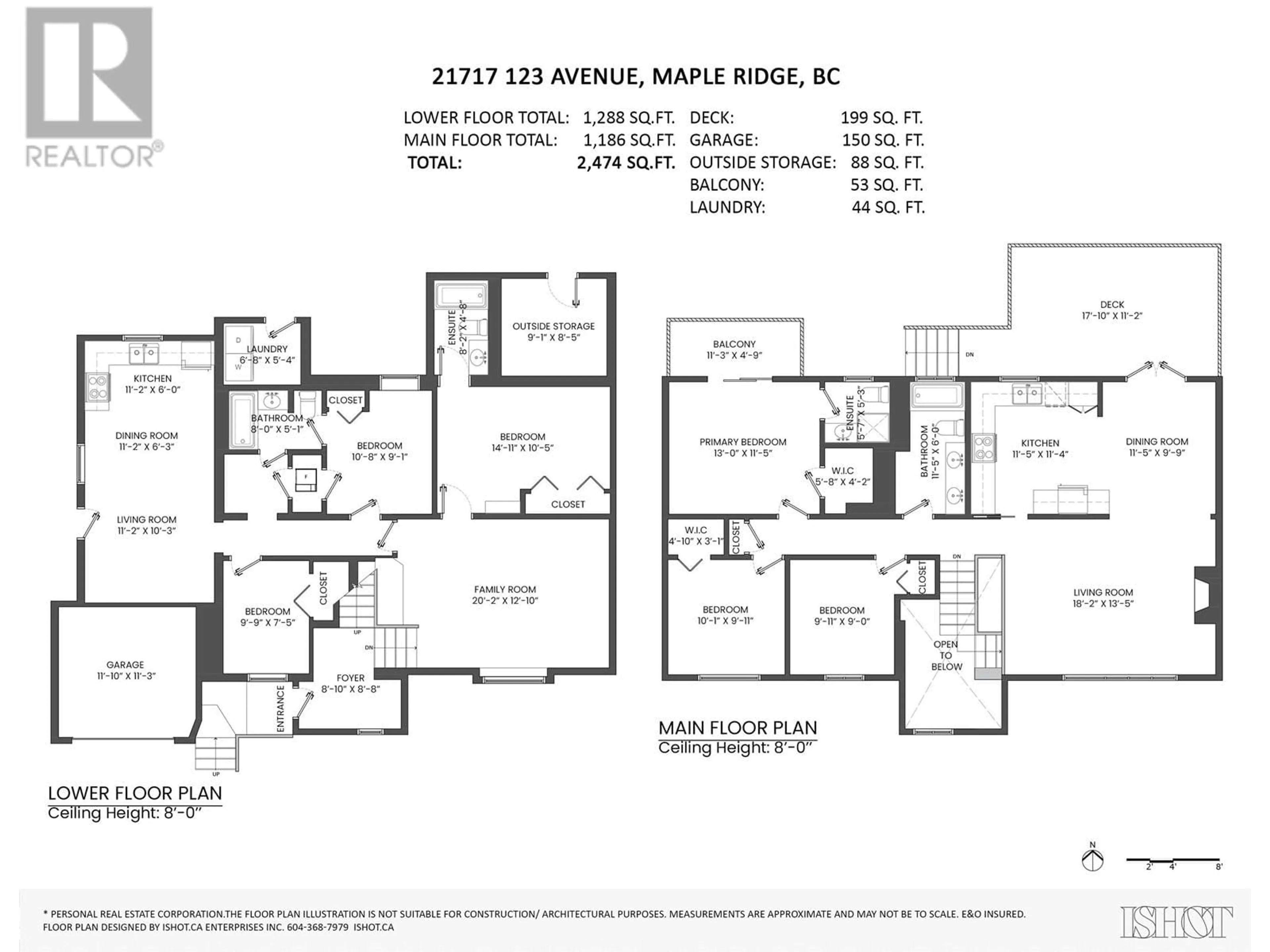 Floor plan for 21717 123 AVENUE, Maple Ridge British Columbia V2X4C4