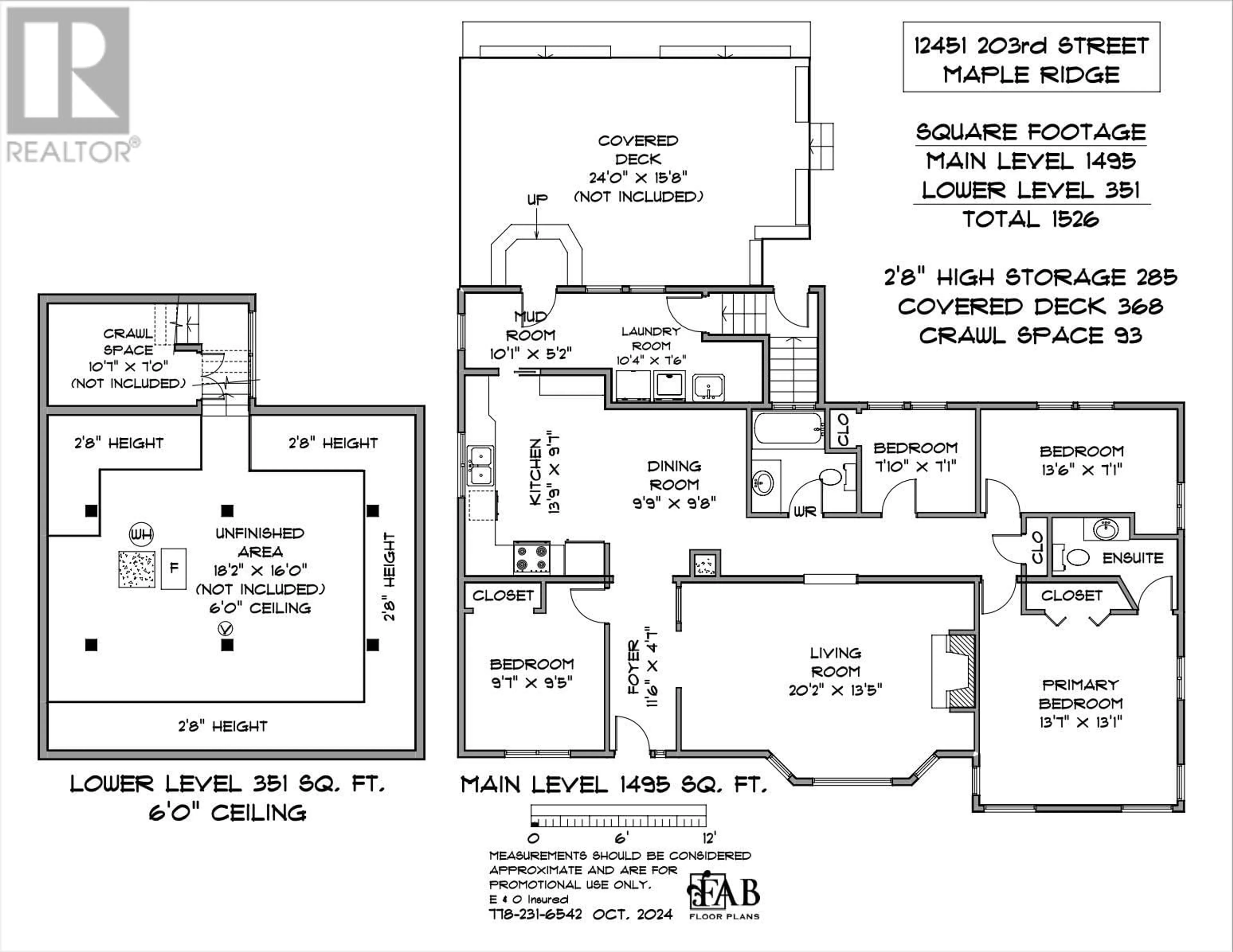 Floor plan for 12451 203 STREET, Maple Ridge British Columbia V2X4W3