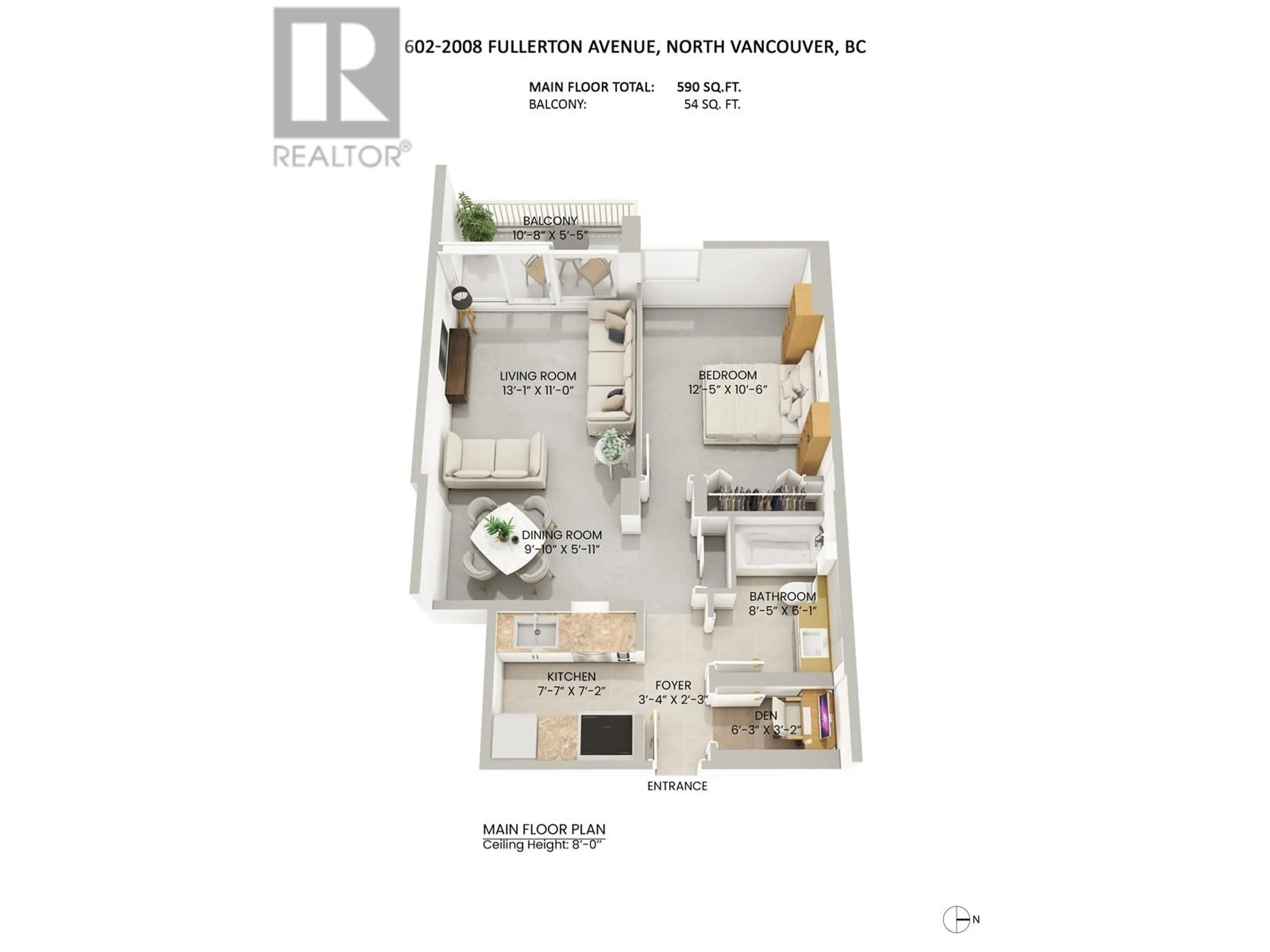 Floor plan for 602 2008 FULLERTON AVENUE, North Vancouver British Columbia V7P3G7