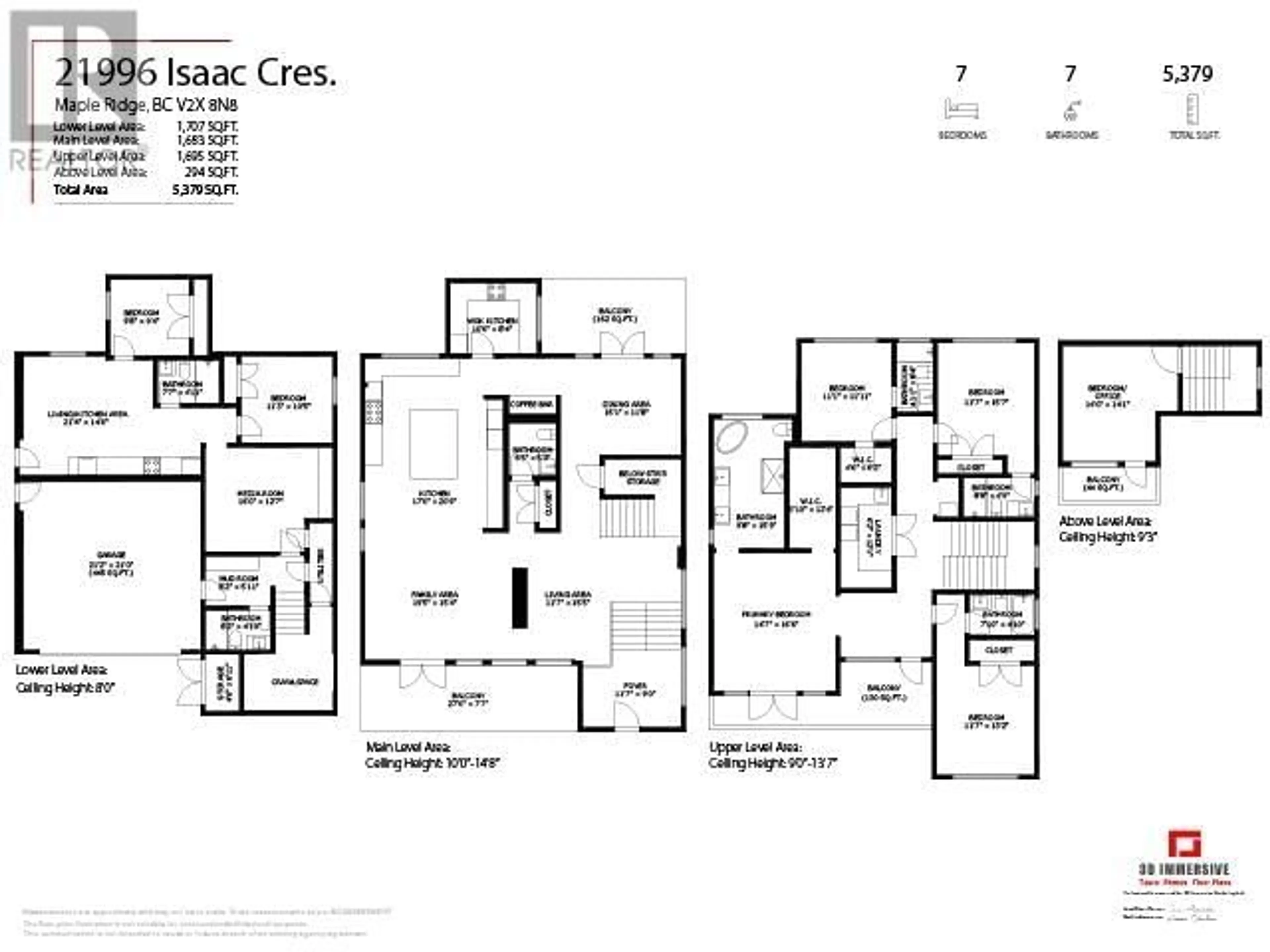 Floor plan for 21996 ISAAC CRESCENT, Maple Ridge British Columbia V2X8N8