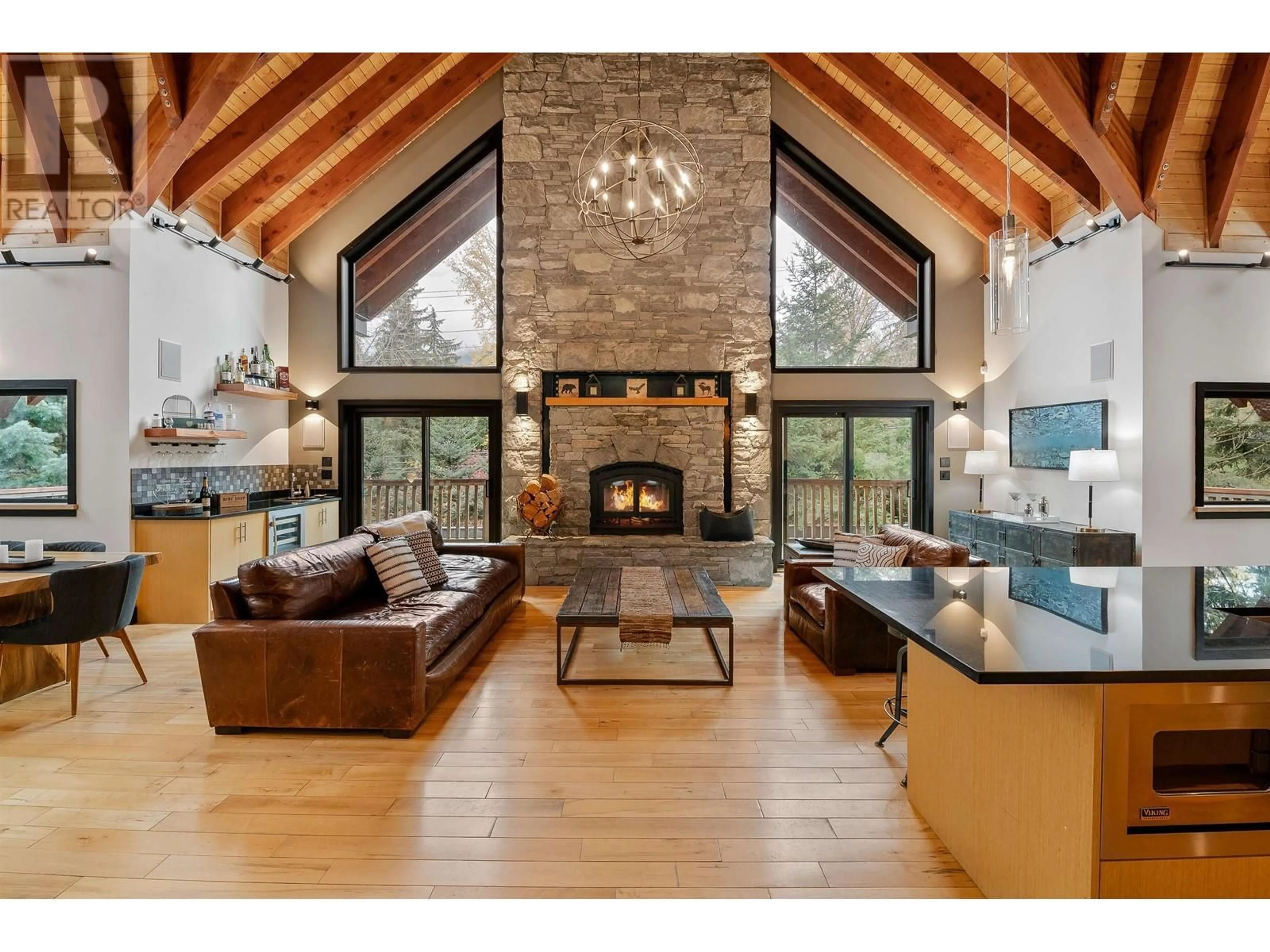 Living room, wood floors for 7098 NESTERS ROAD, Whistler British Columbia V8E0E2