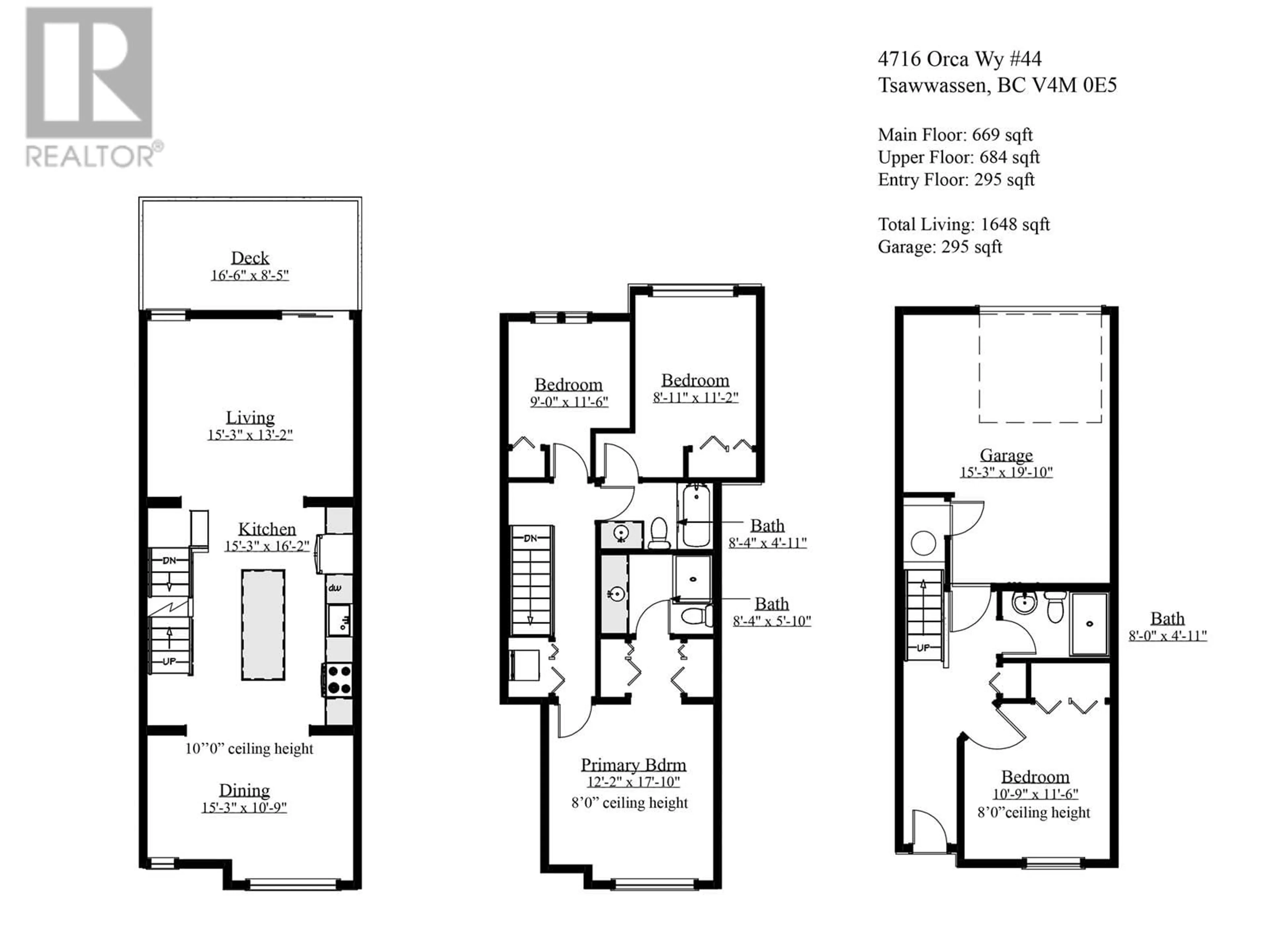 Floor plan for 44 4716 ORCA WAY, Tsawwassen British Columbia V4M0E5