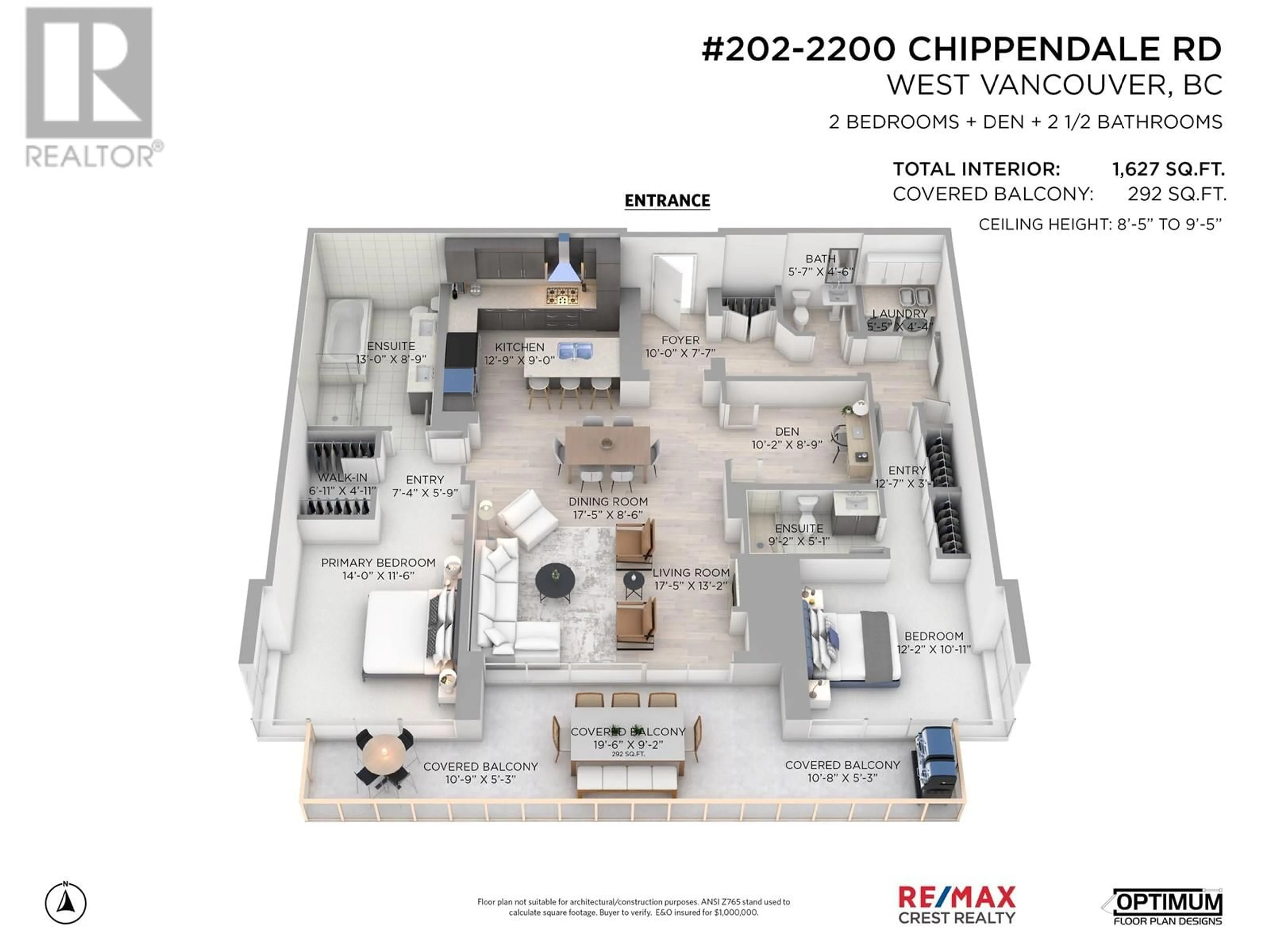 Floor plan for 202 2200 CHIPPENDALE ROAD, West Vancouver British Columbia V7S3J4