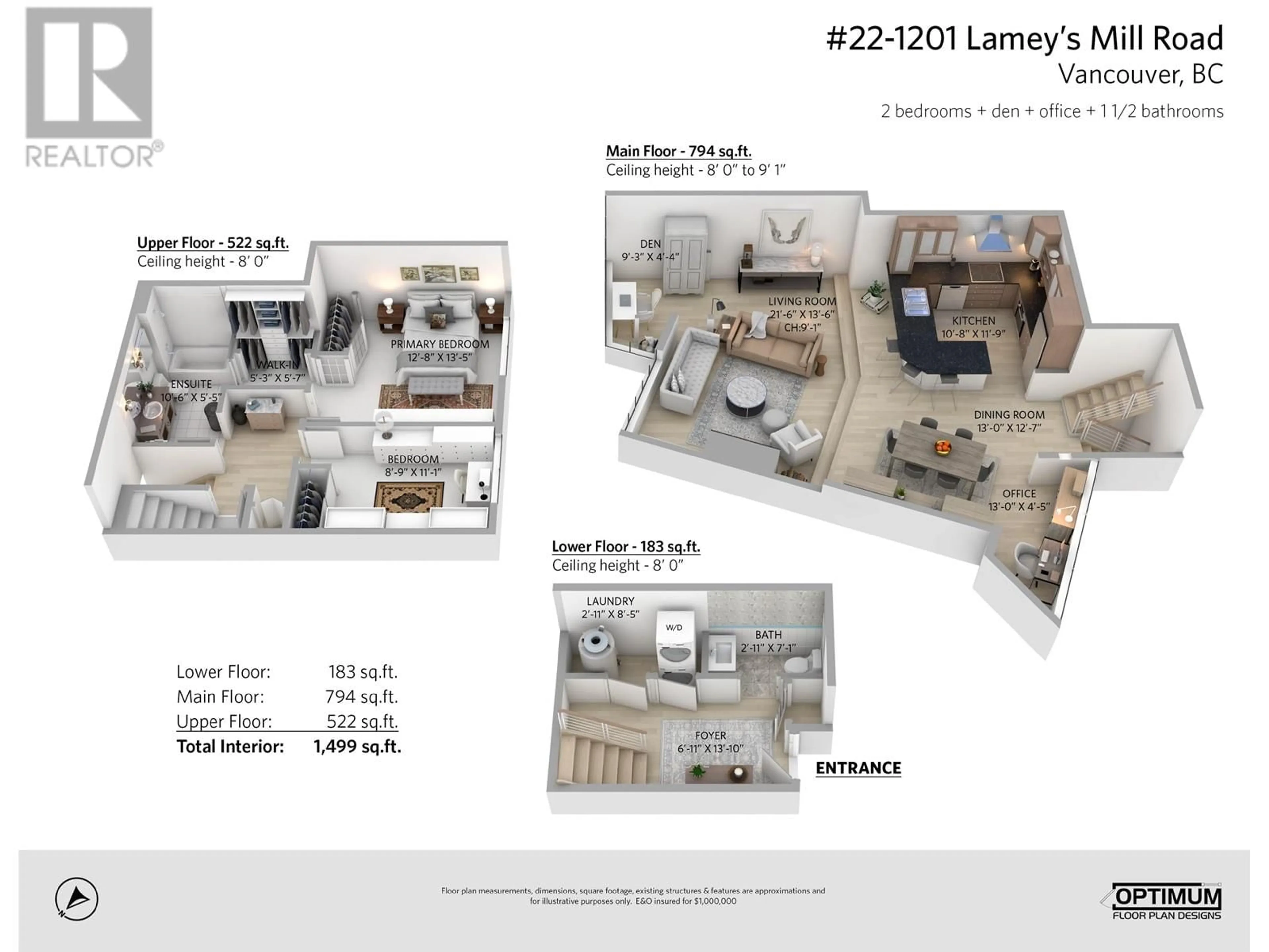 Floor plan for 22 1201 LAMEY'S MILL ROAD, Vancouver British Columbia V6H3S8