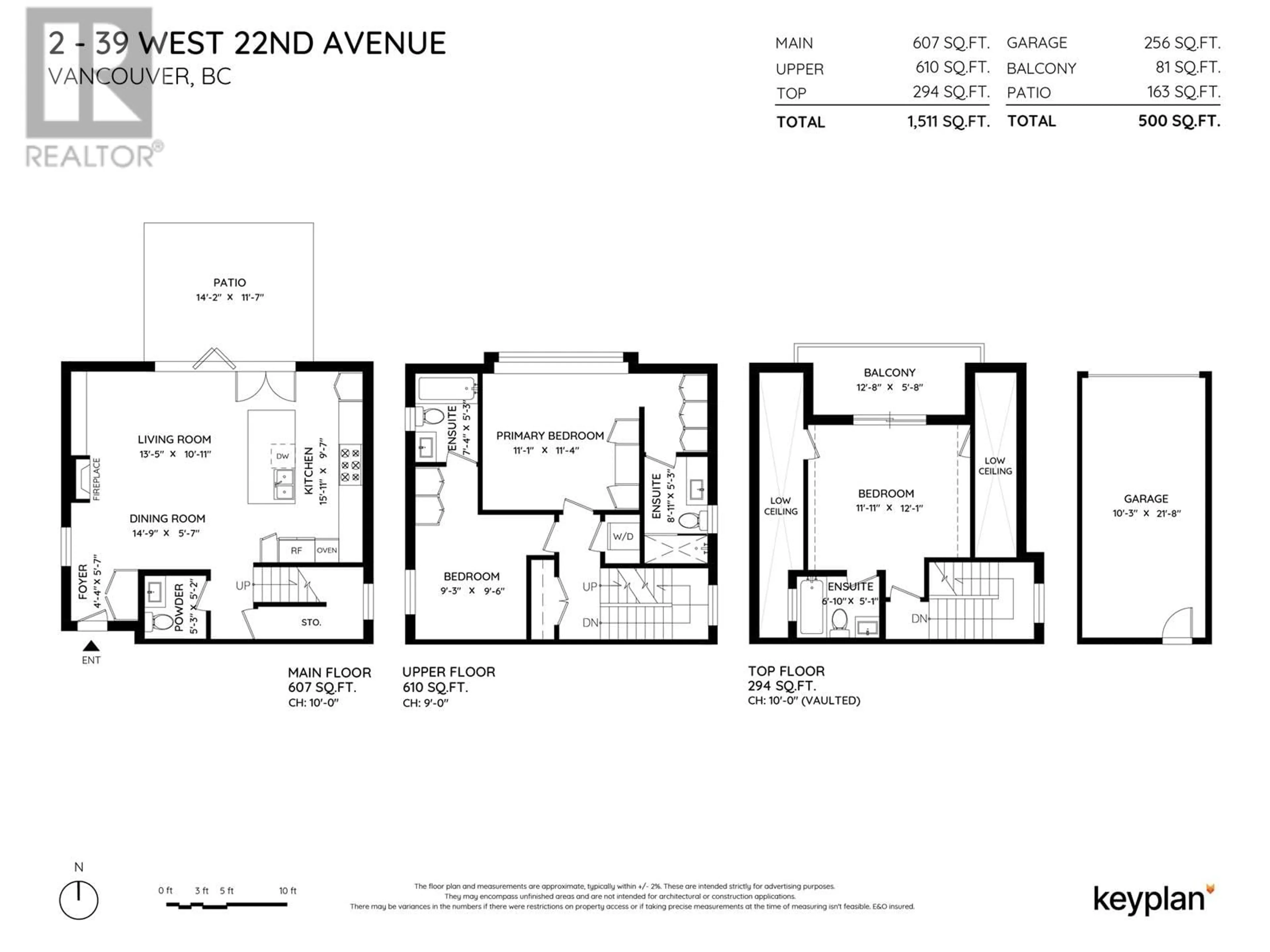 Floor plan for 2 39 W 22ND AVENUE, Vancouver British Columbia V5Y2E9