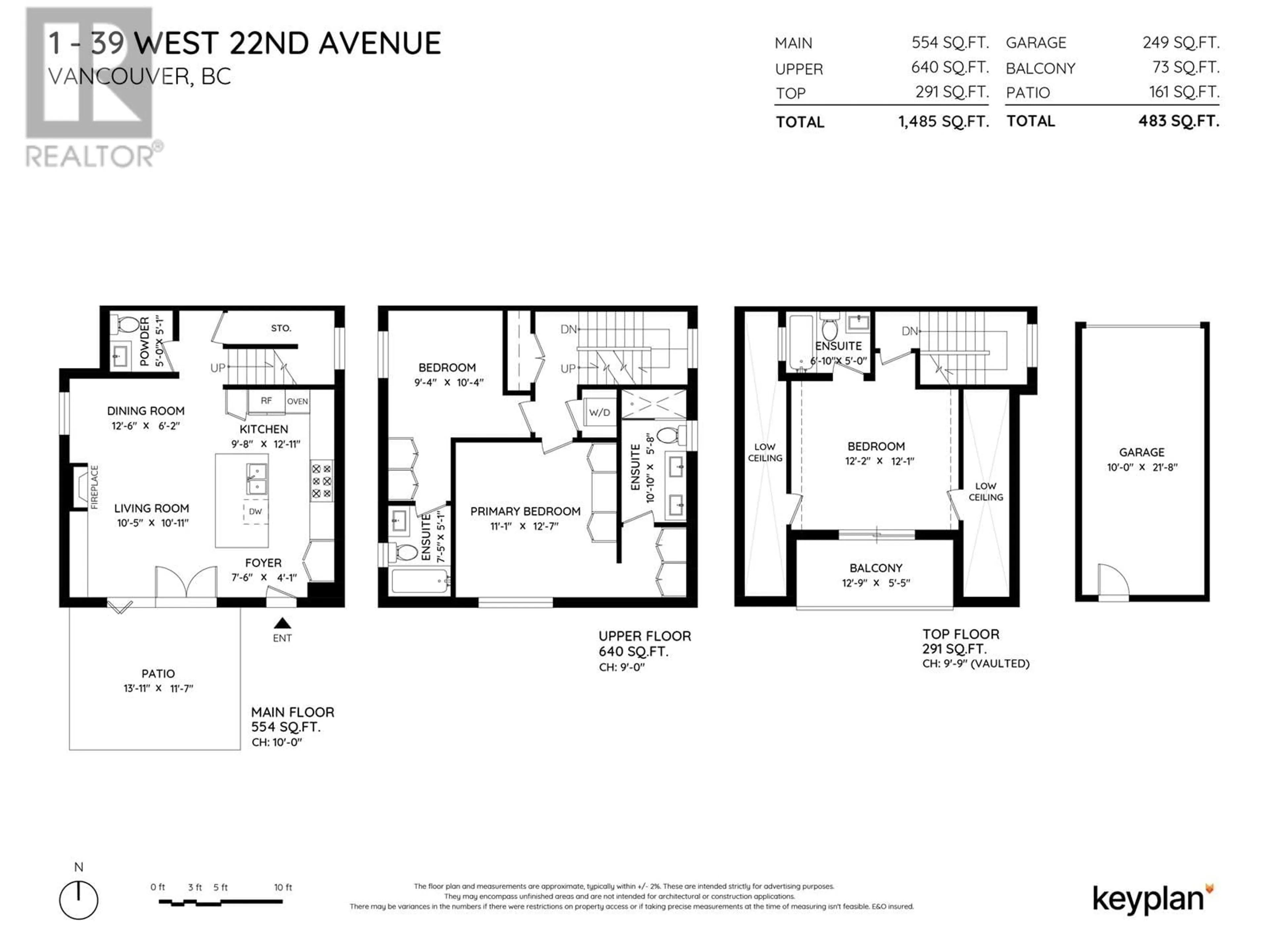 Floor plan for 1 39 W 22ND AVENUE, Vancouver British Columbia V5Y2E9