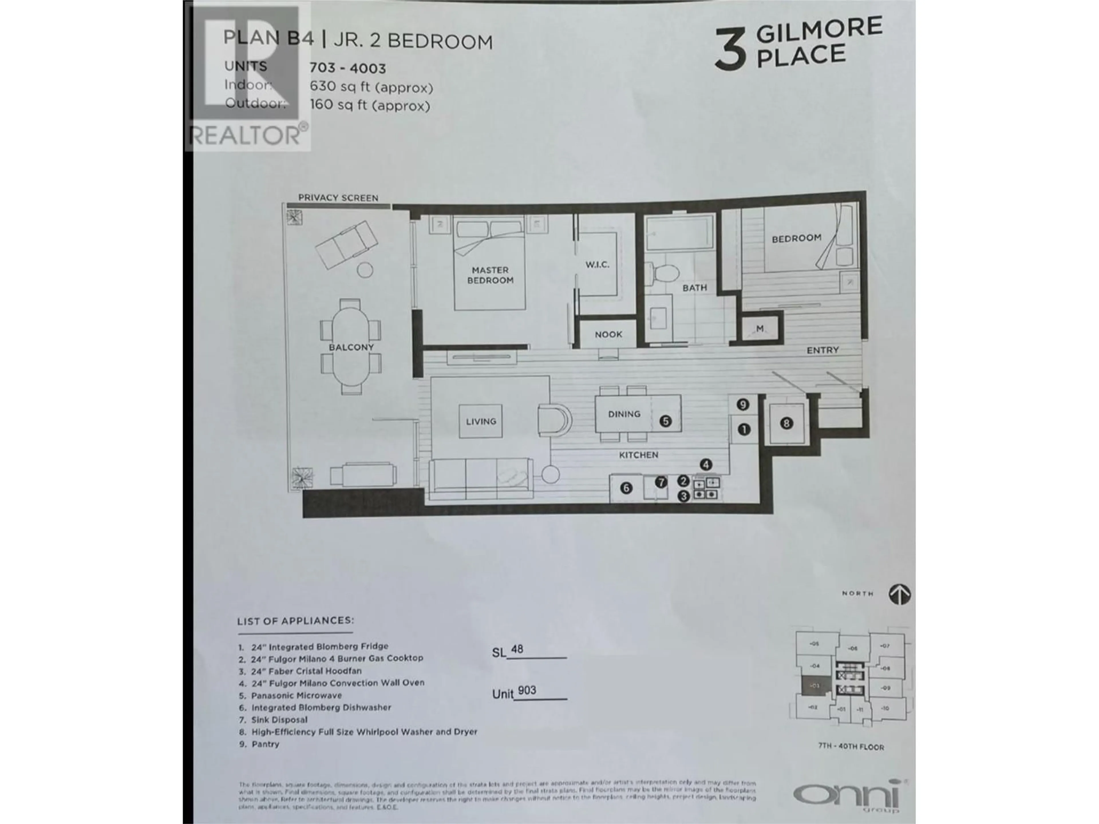 Floor plan for 903 4168 LOUGHEED HIGHWAY, Burnaby British Columbia V5C0N9