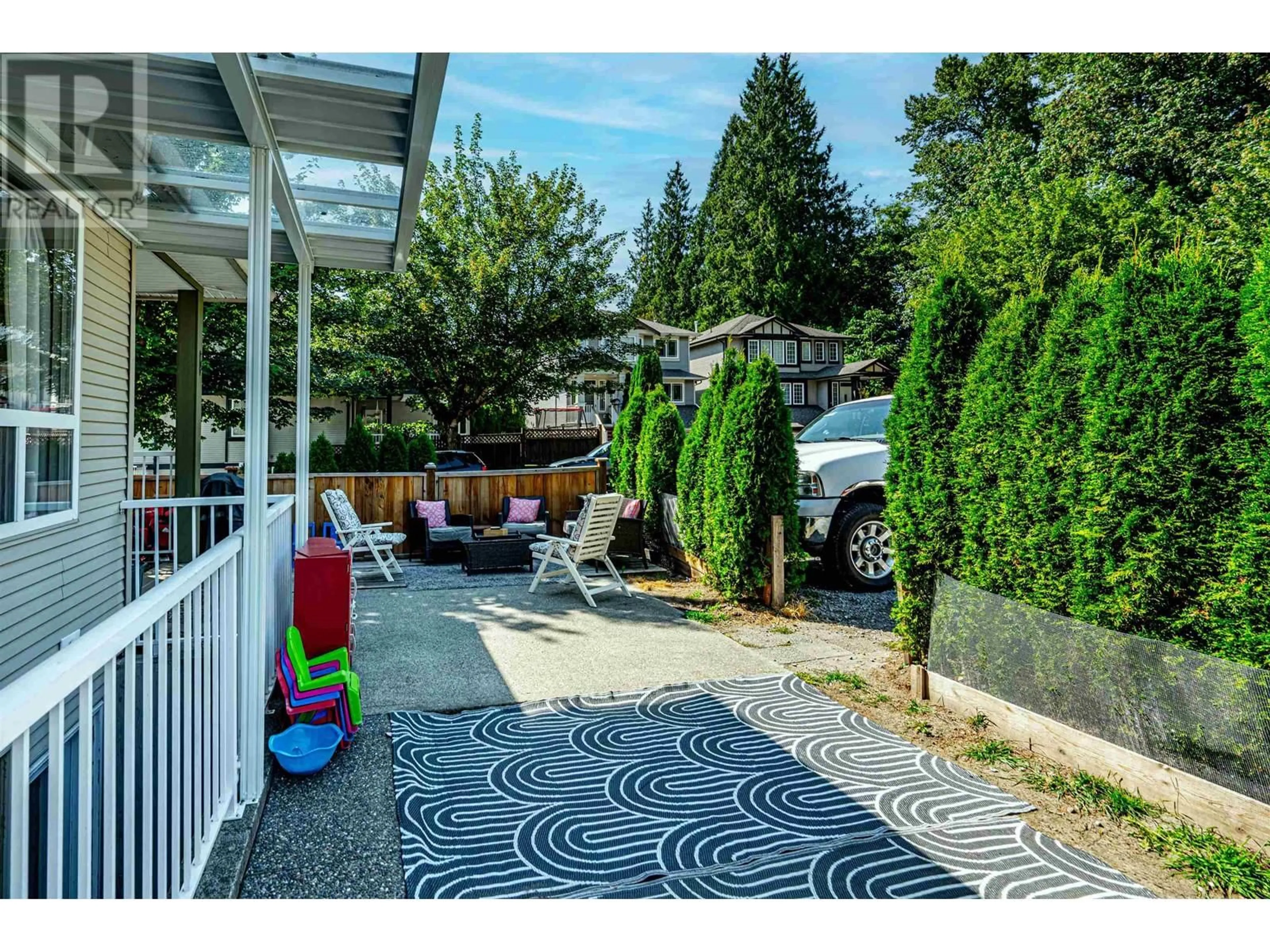 Patio, the fenced backyard for 24167 102B AVENUE, Maple Ridge British Columbia V2R2C5