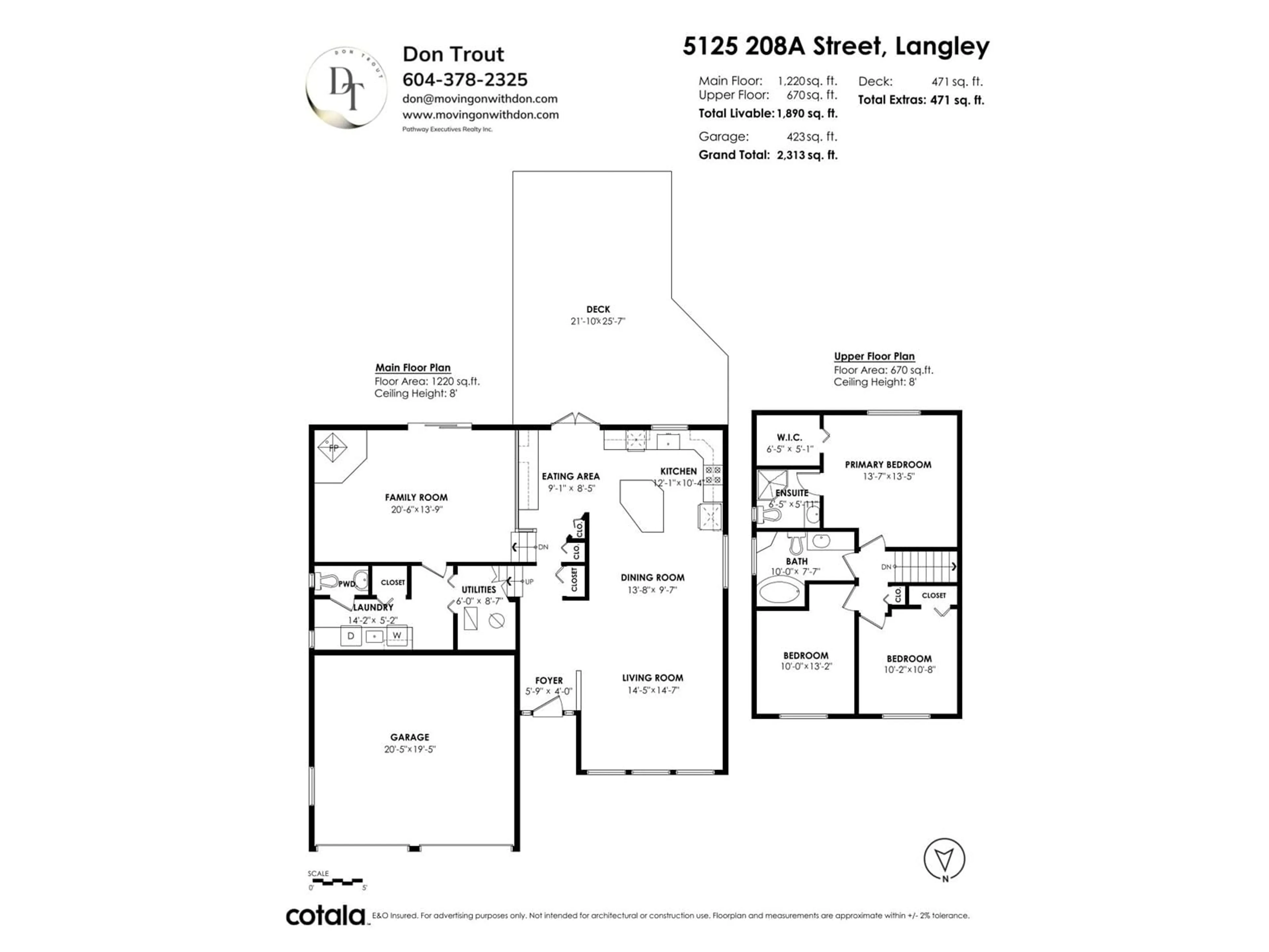 Floor plan for 5125 208A STREET, Langley British Columbia V3A7L9