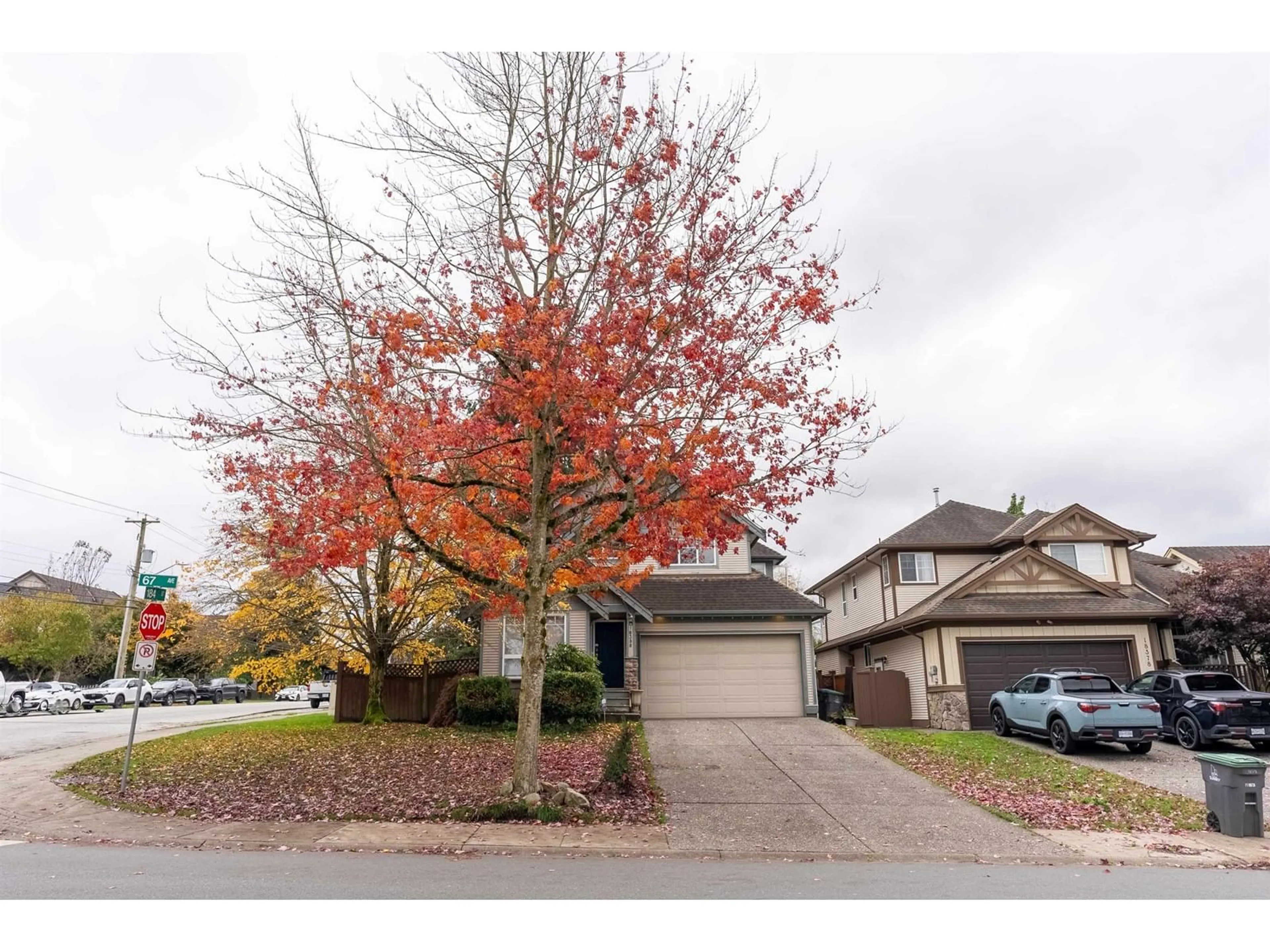 Frontside or backside of a home, the street view for 18388 67 AVENUE, Surrey British Columbia V3S1E5