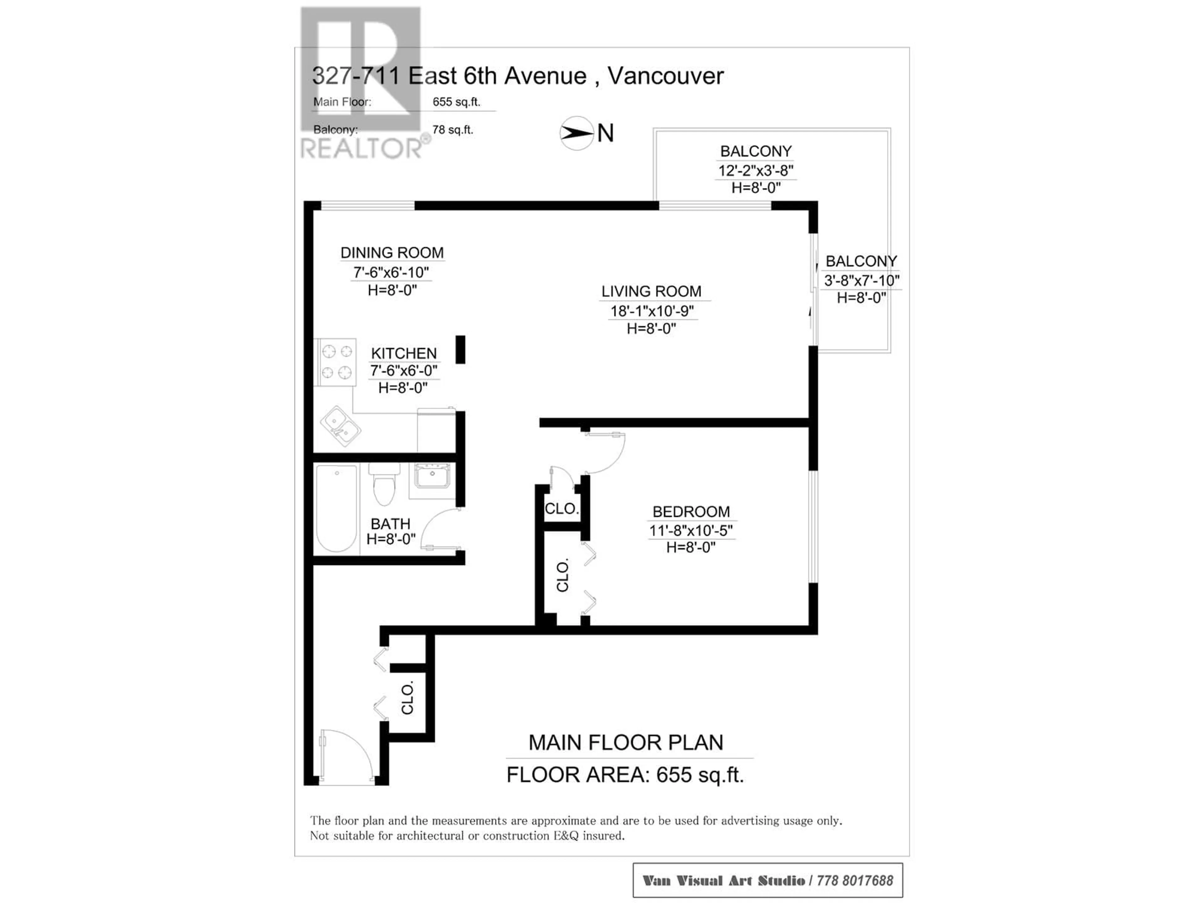 Floor plan for 327 711 E 6TH AVENUE, Vancouver British Columbia V5T1L7