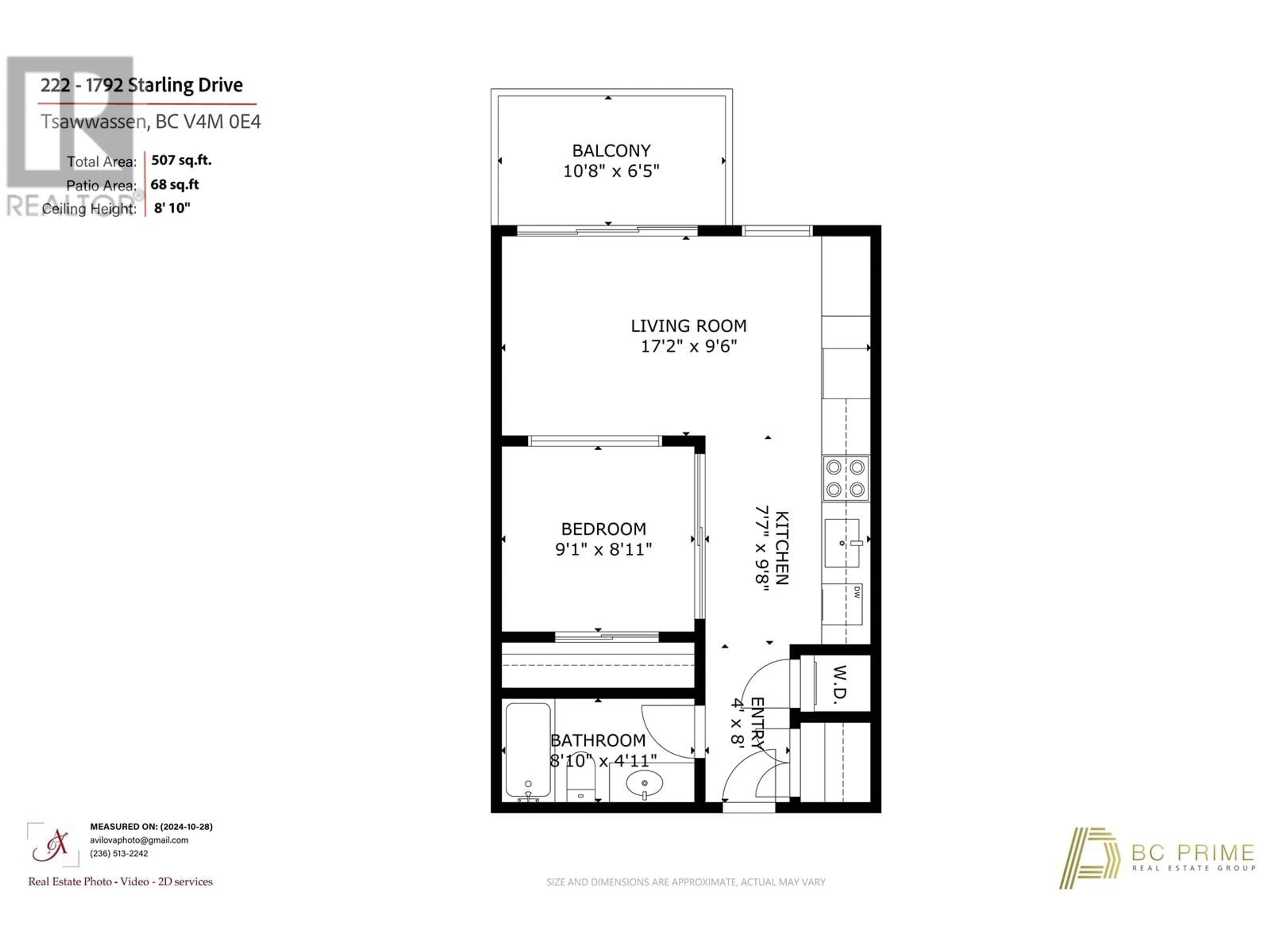 Floor plan for 222 1792 STARLING DRIVE, Tsawwassen British Columbia V4M0E4