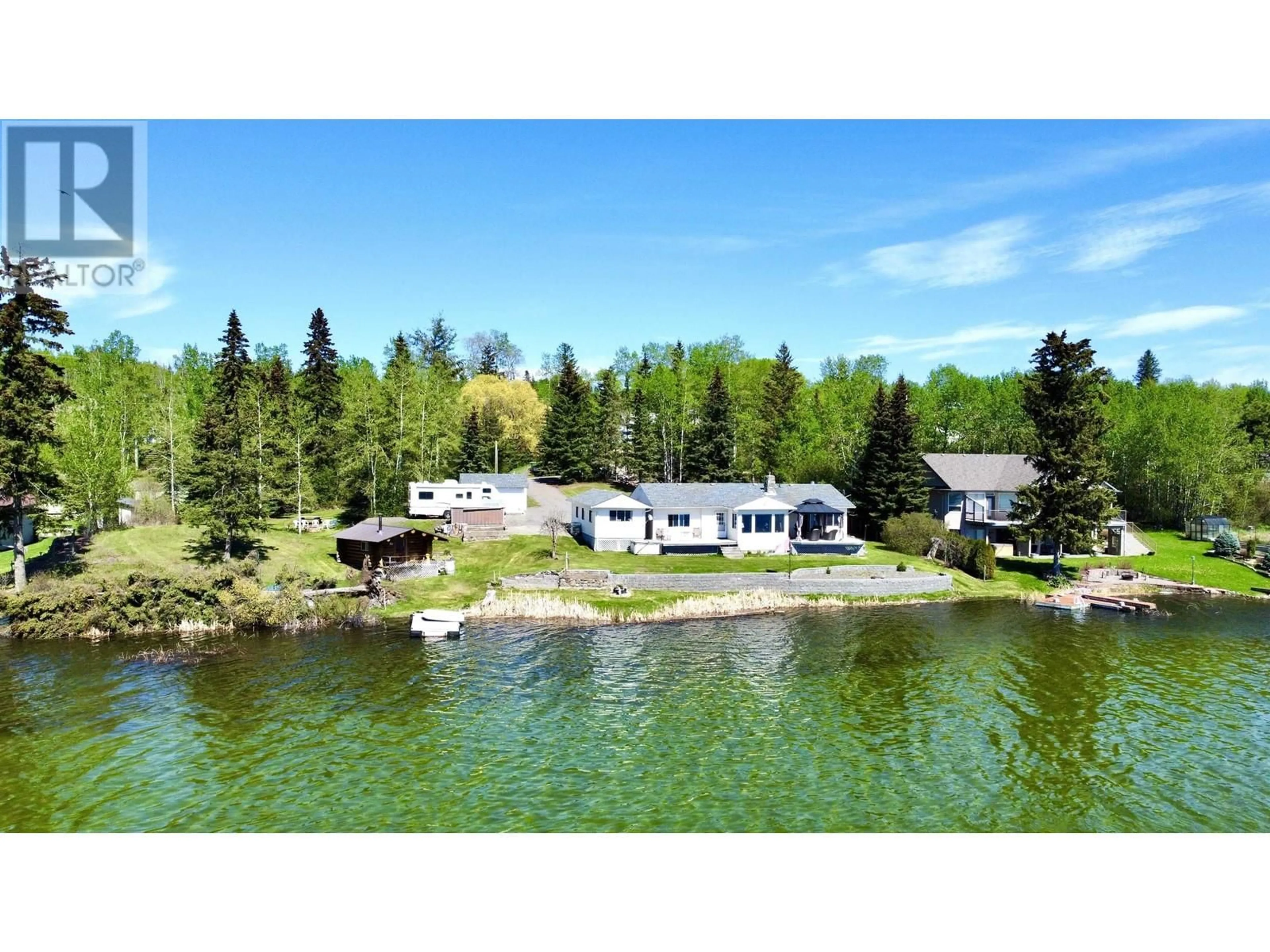 A pic from outside/outdoor area/front of a property/back of a property/a pic from drone, water/lake/river/ocean view for 3456 DUNSMUIR ROAD, Lac La Hache British Columbia V0K1T0