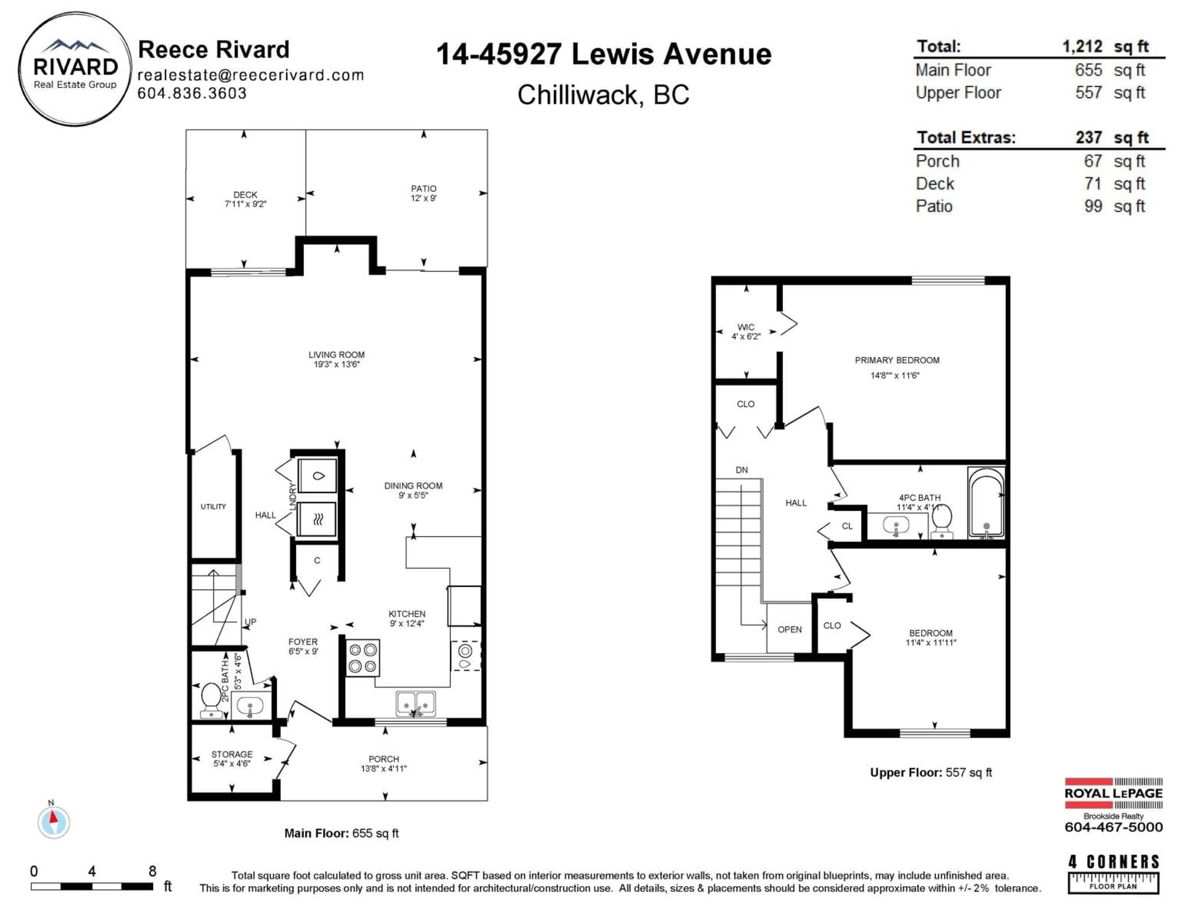 Floor plan for 14 45927 LEWIS AVENUE, Chilliwack British Columbia V2P3C3