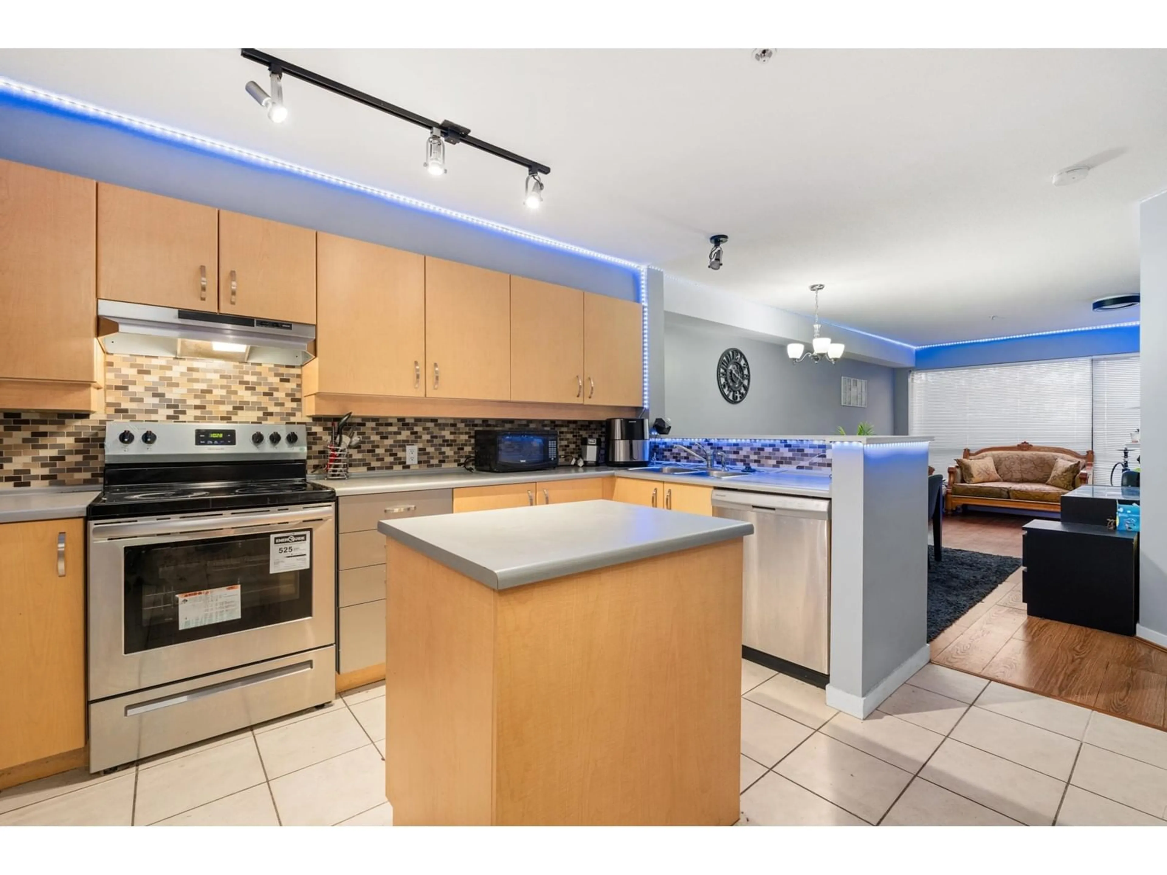 Open concept kitchen for 208 10866 CITY PARKWAY, Surrey British Columbia V3T2W9