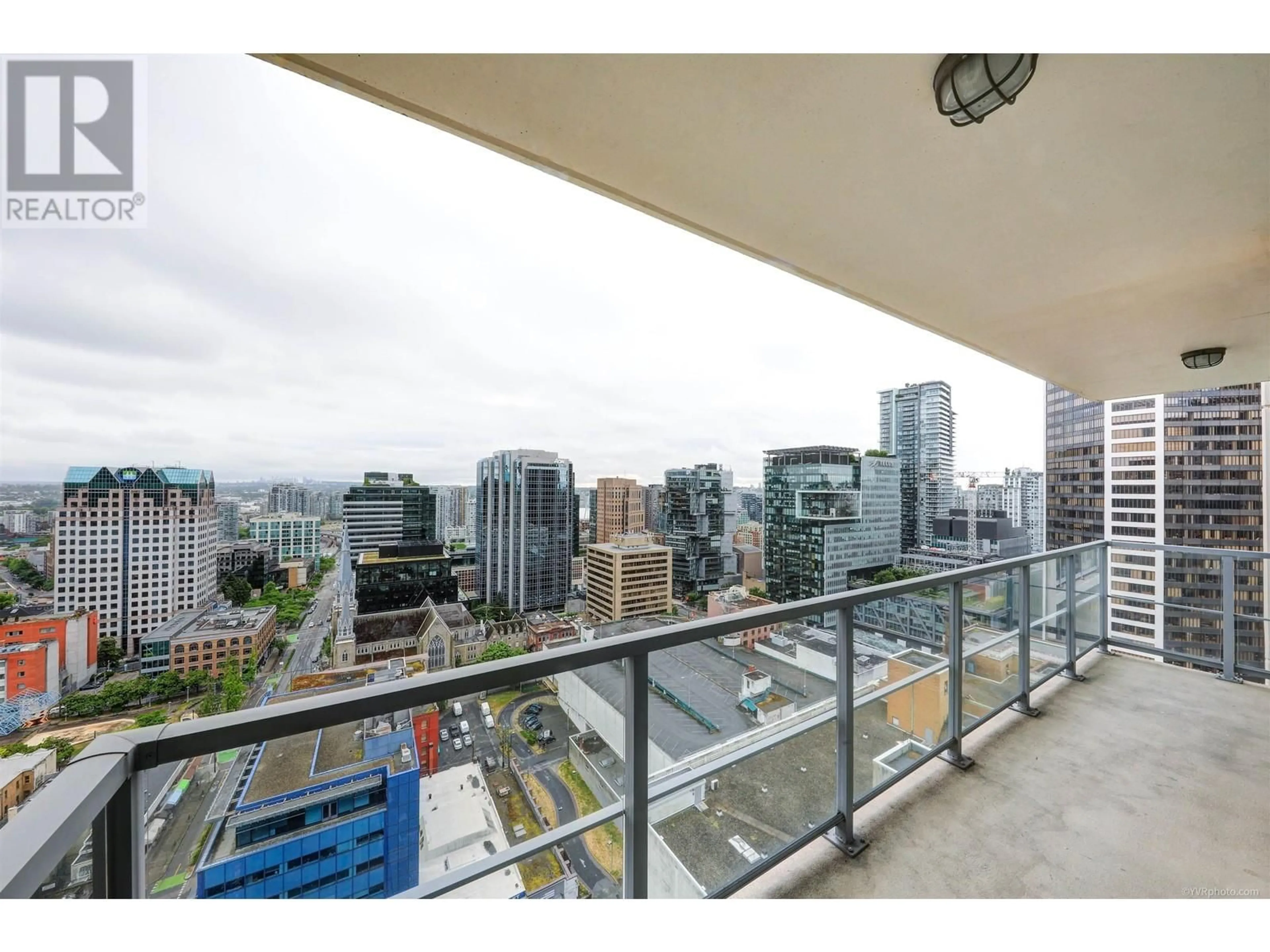 Balcony in the apartment, the view of city buildings for 2611 610 GRANVILLE STREET, Vancouver British Columbia V6C3T3