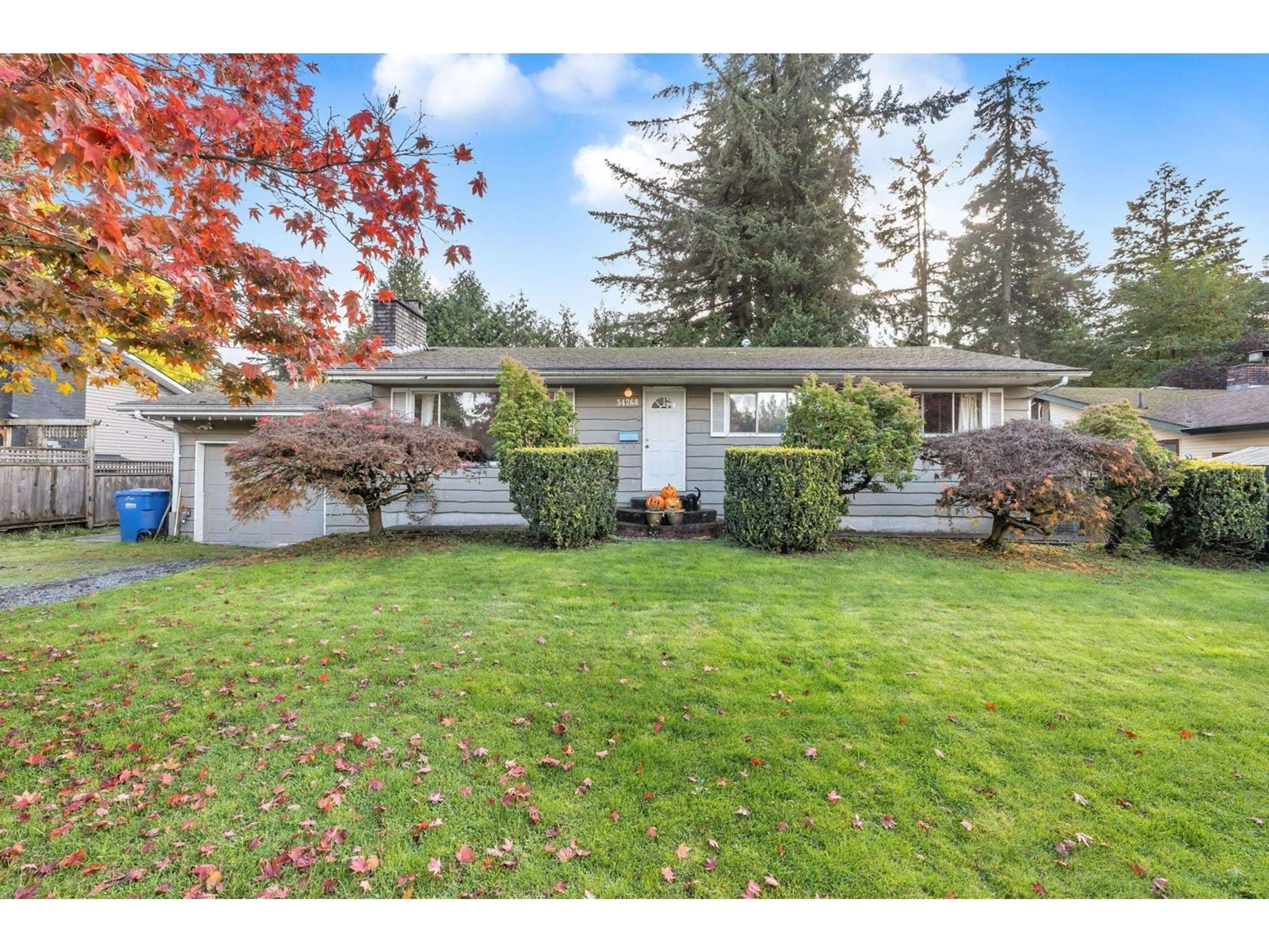 Frontside or backside of a home, the fenced backyard for 34268 REDWOOD AVENUE, Abbotsford British Columbia V2S2T7