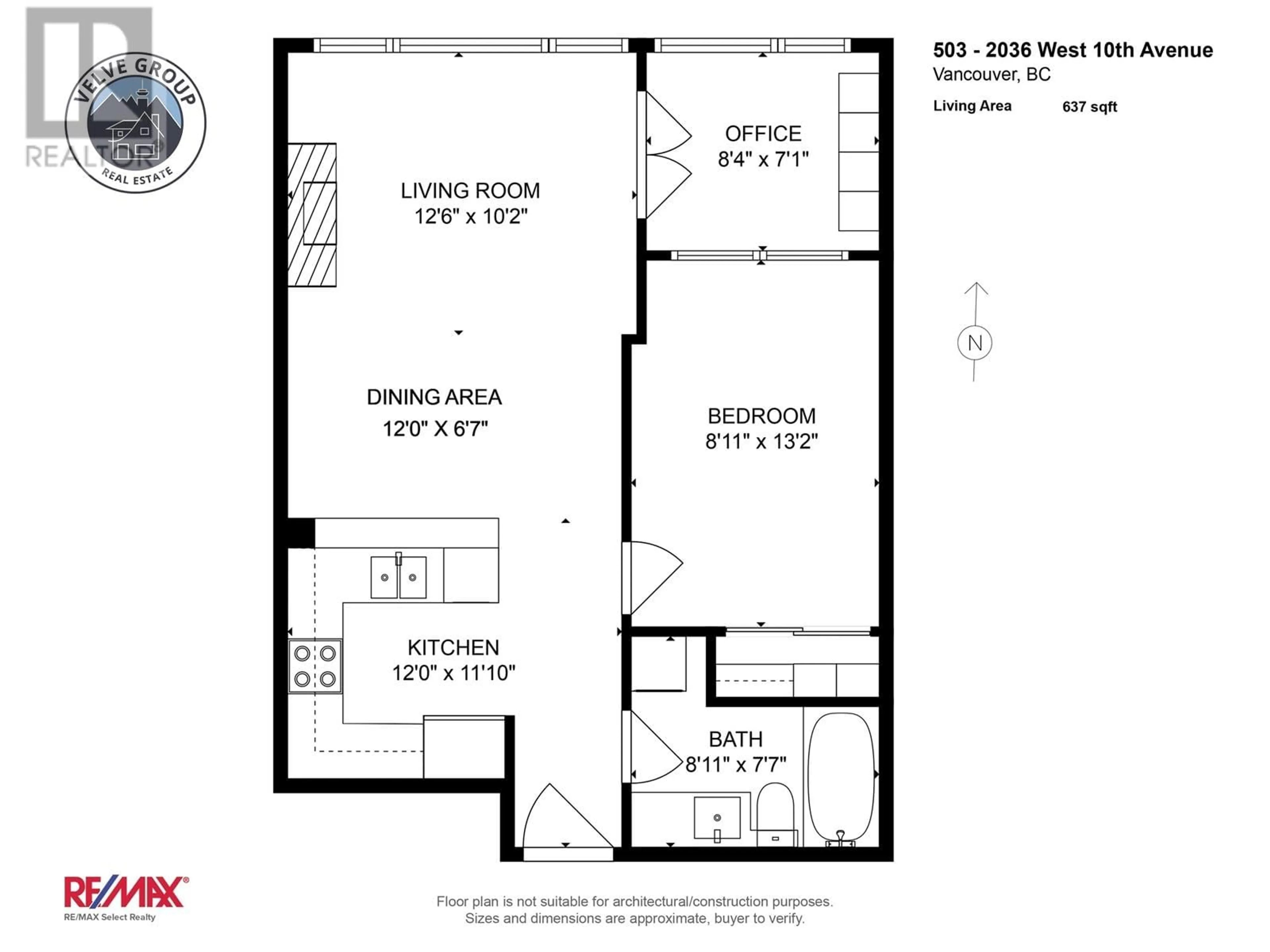 Floor plan for 503 2036 W 10TH AVENUE, Vancouver British Columbia V6J2B3