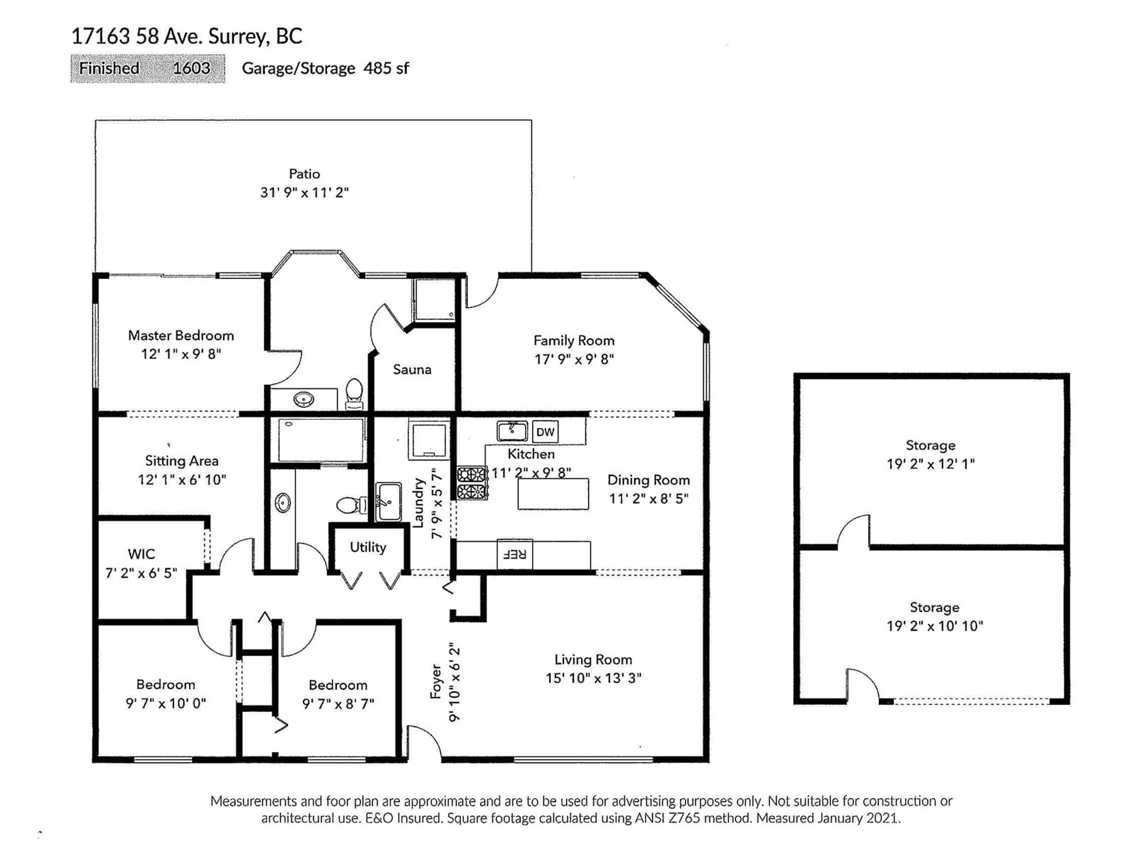 Floor plan for 17163 58 AVENUE, Surrey British Columbia V3S4V9