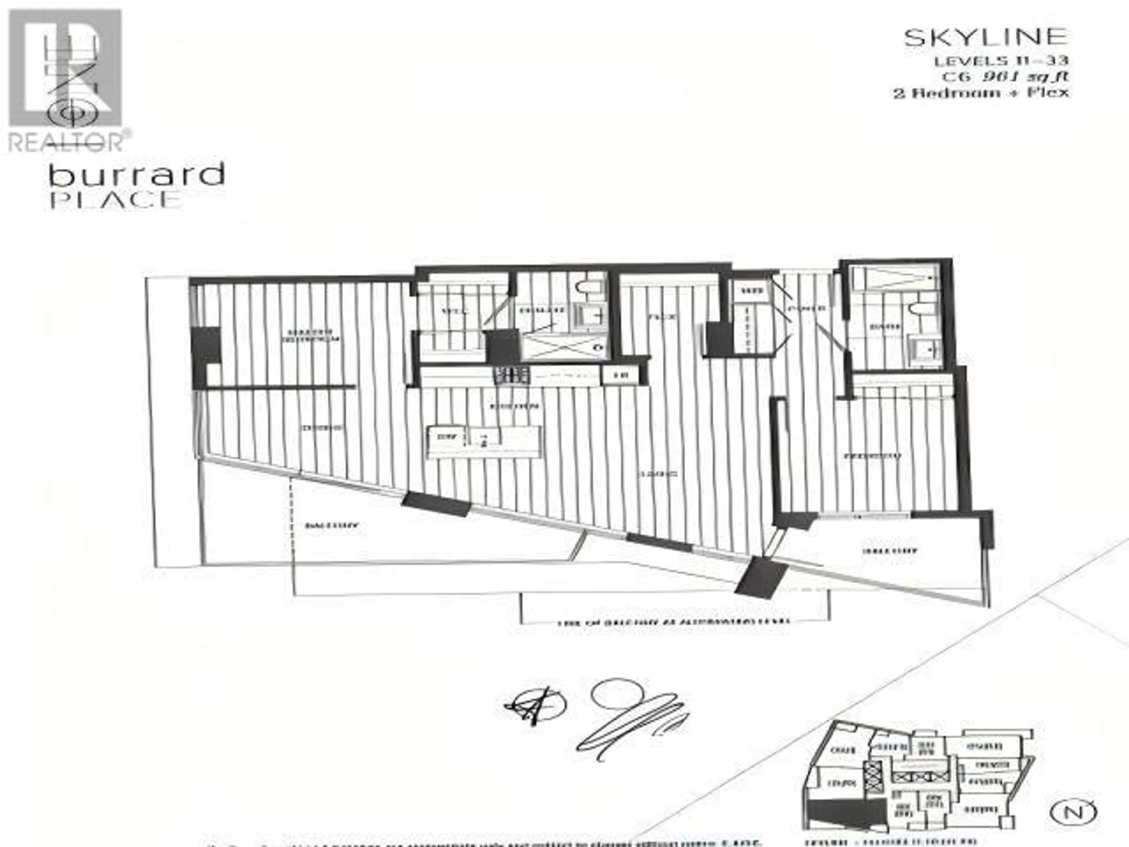 Floor plan for 2811 1289 HORNBY STREET, Vancouver British Columbia V6Z0G7