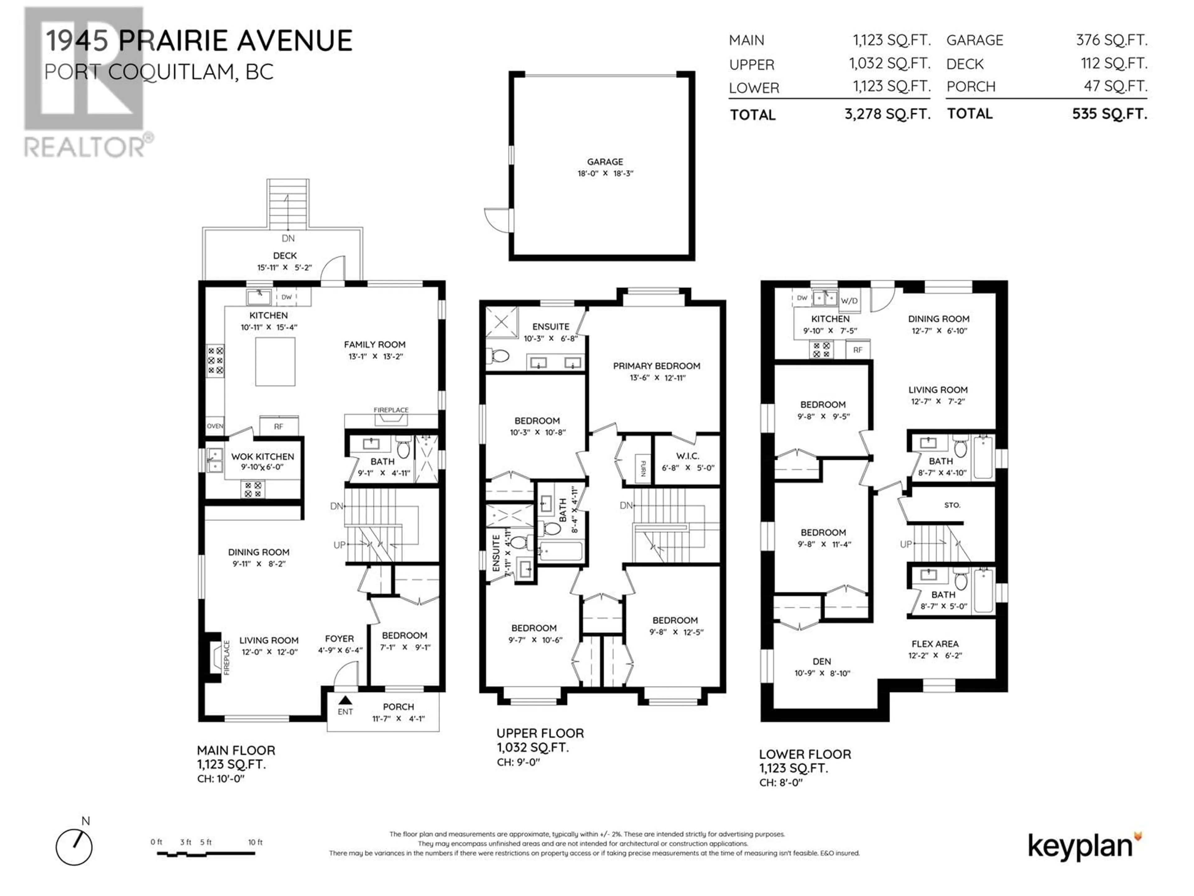 Floor plan for 1945 PRAIRIE AVENUE, Port Coquitlam British Columbia V3B1V5