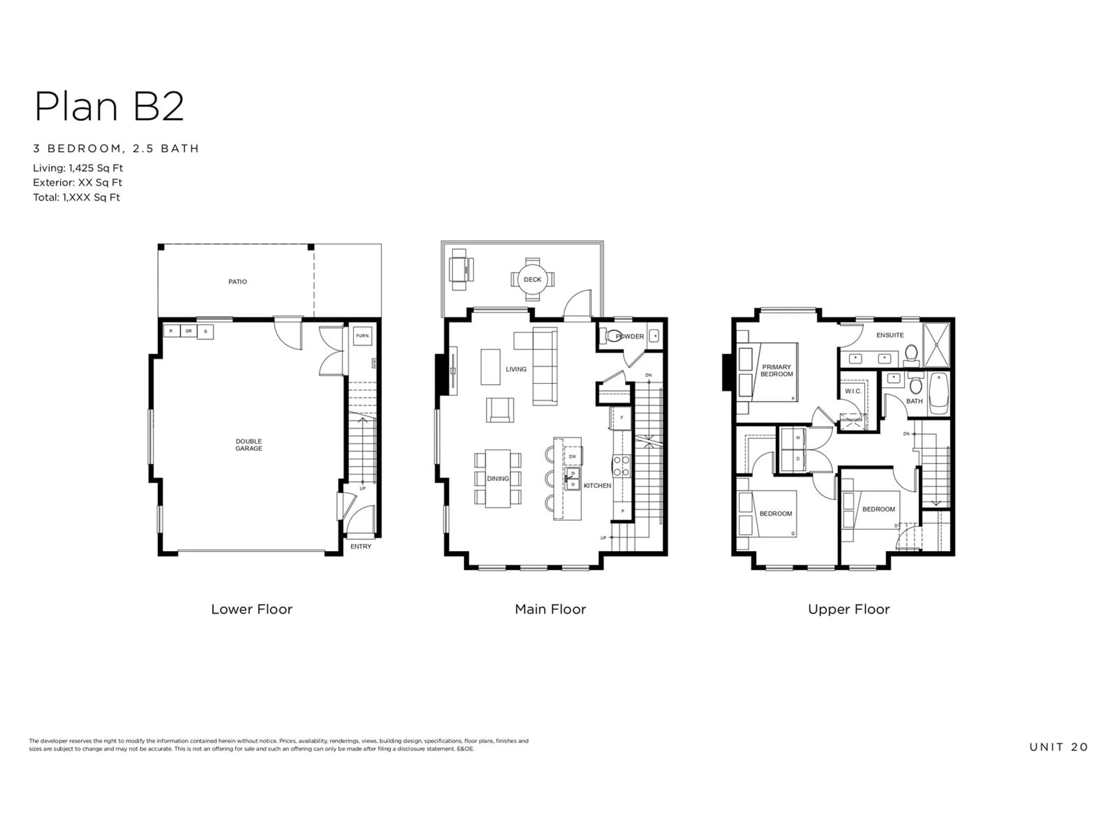 Floor plan for 20 8120 200A STREET, Langley British Columbia V0V0V0