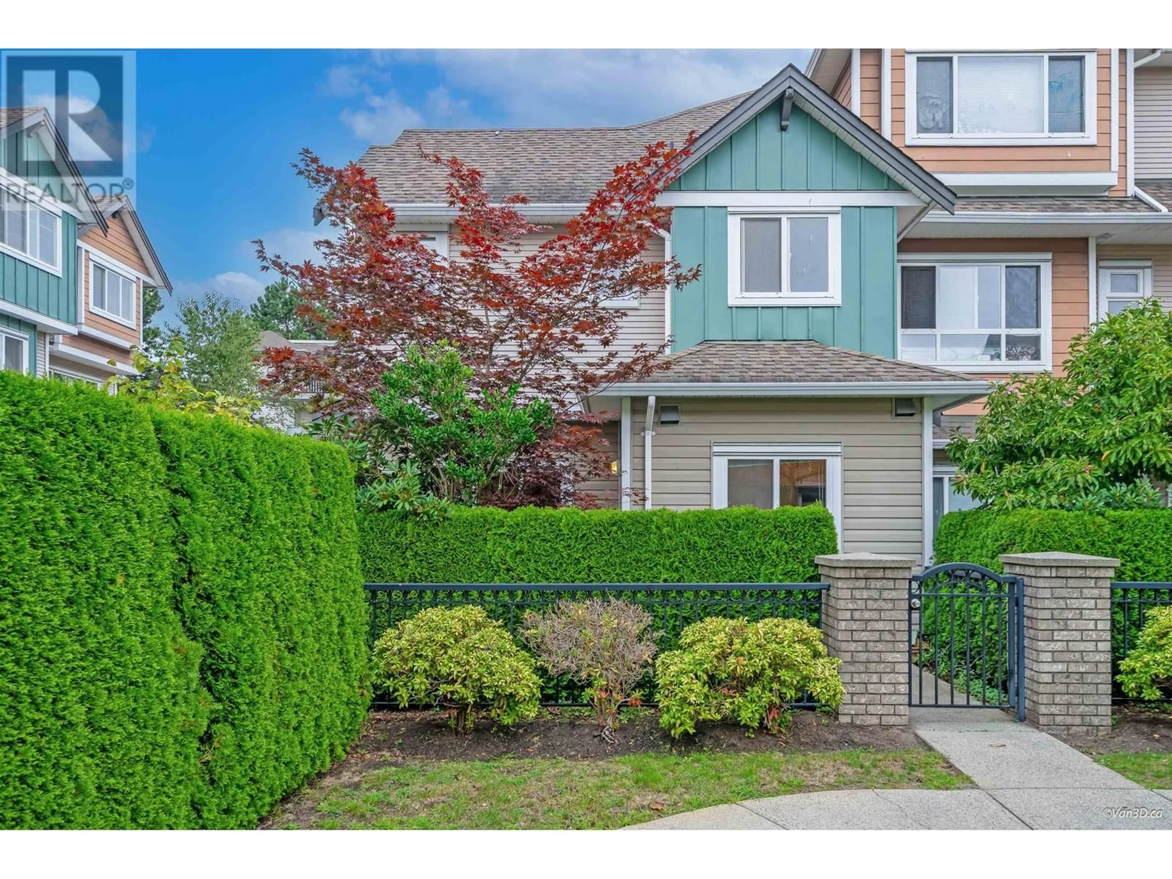 A pic from exterior of the house or condo, the fenced backyard for 38 8080 BENNETT ROAD, Richmond British Columbia V6Y1N5