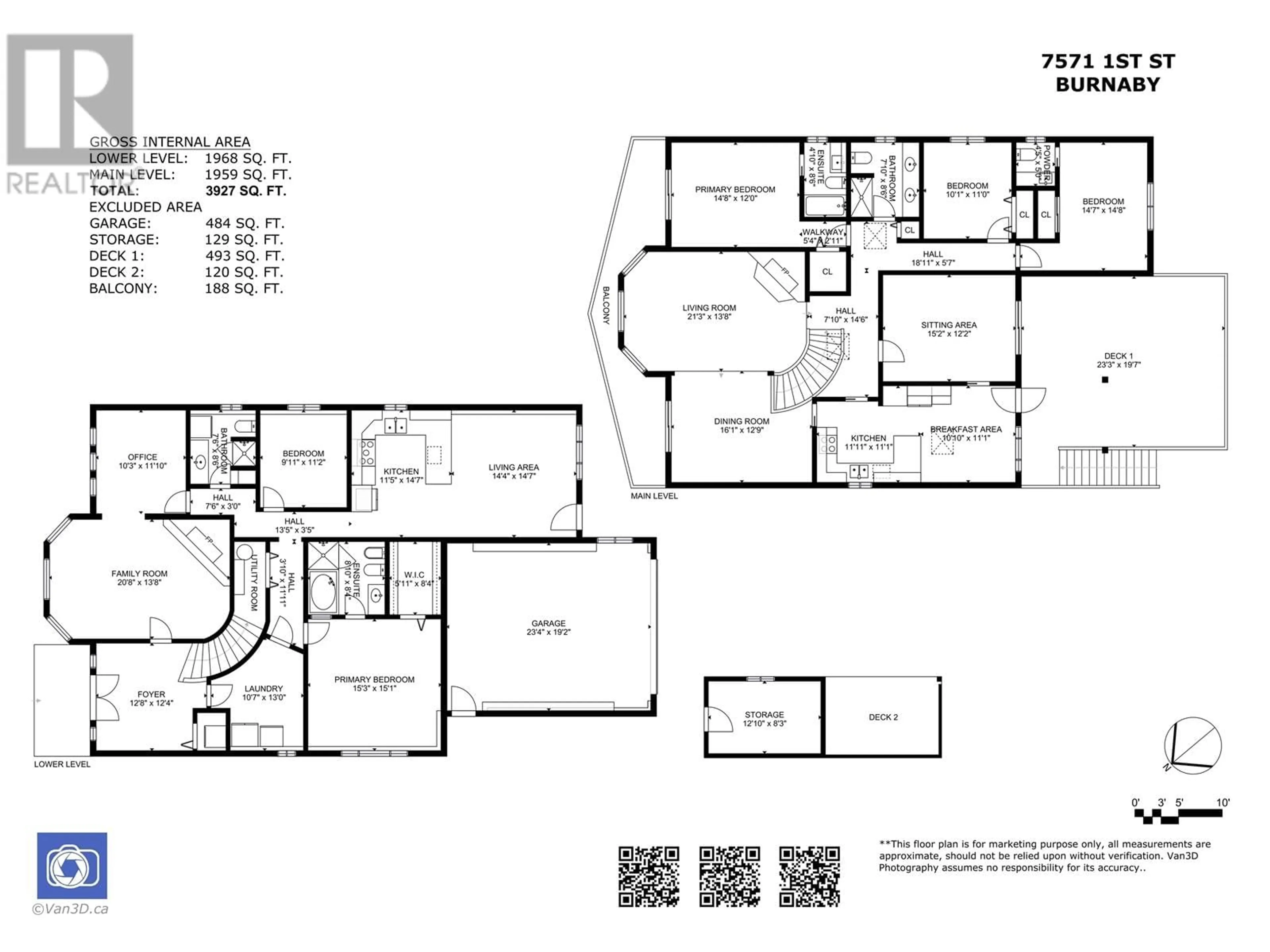 Floor plan for 7571 1ST STREET, Burnaby British Columbia V3N3T3