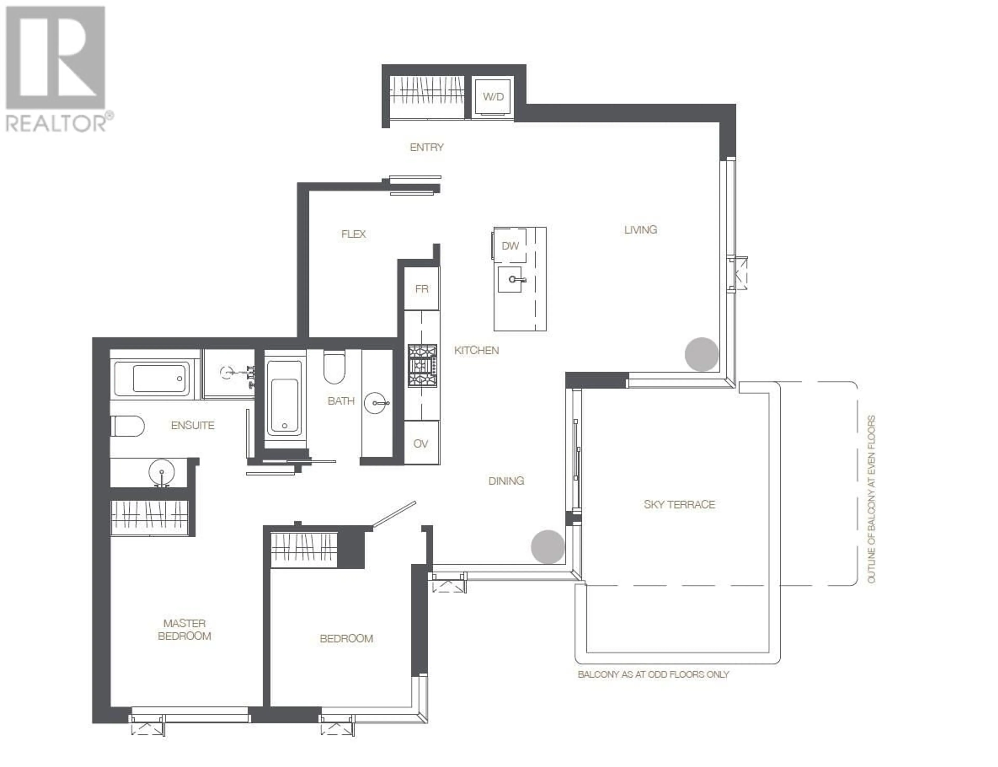 Floor plan for 3104 1408 ROBSON STREET, Vancouver British Columbia V6G0E6