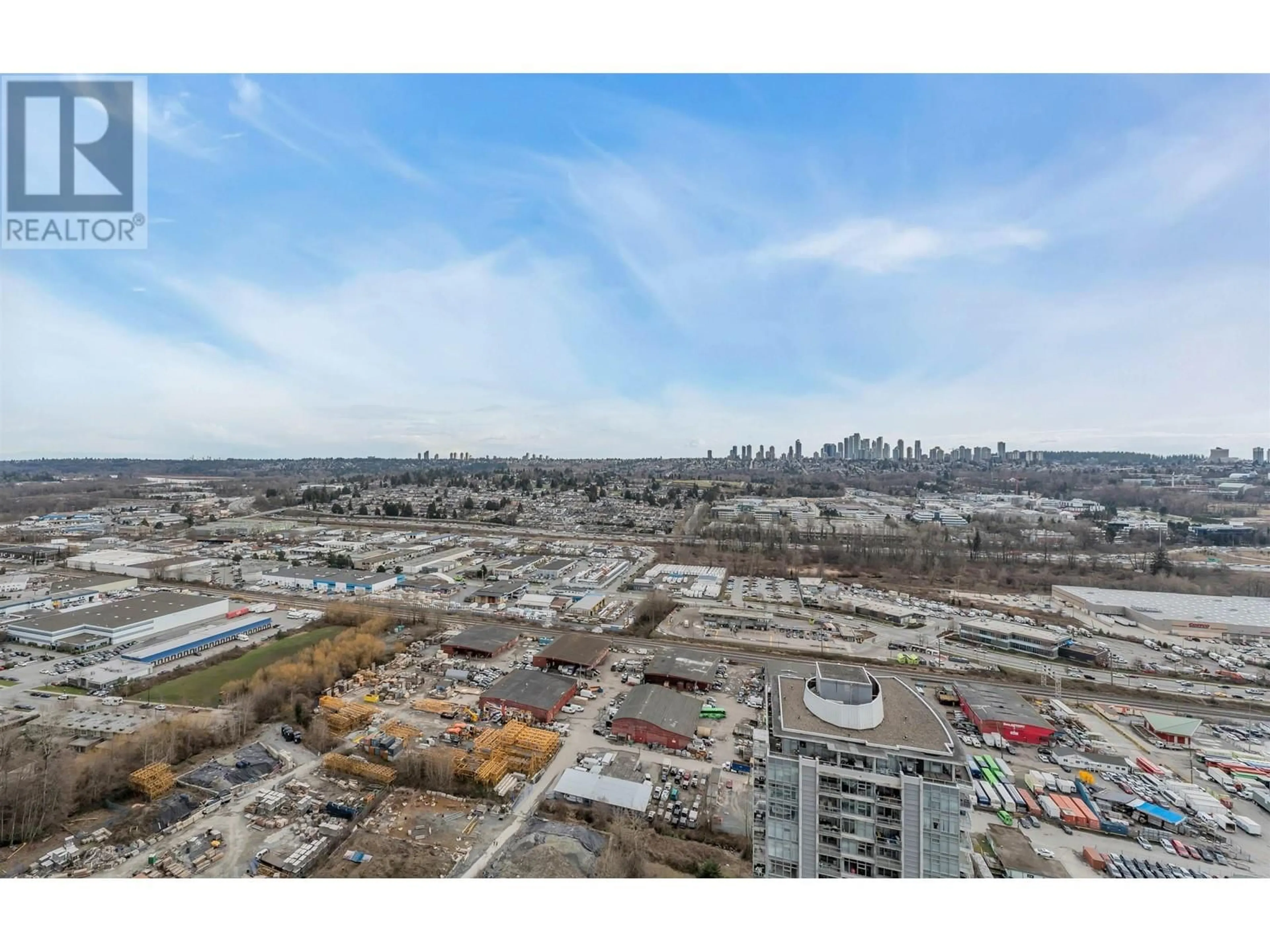 A pic from outside/outdoor area/front of a property/back of a property/a pic from drone, city buildings view from balcony for 2402 - 4730 LOUGHEED HIGHWAY, Burnaby British Columbia V5C0M9