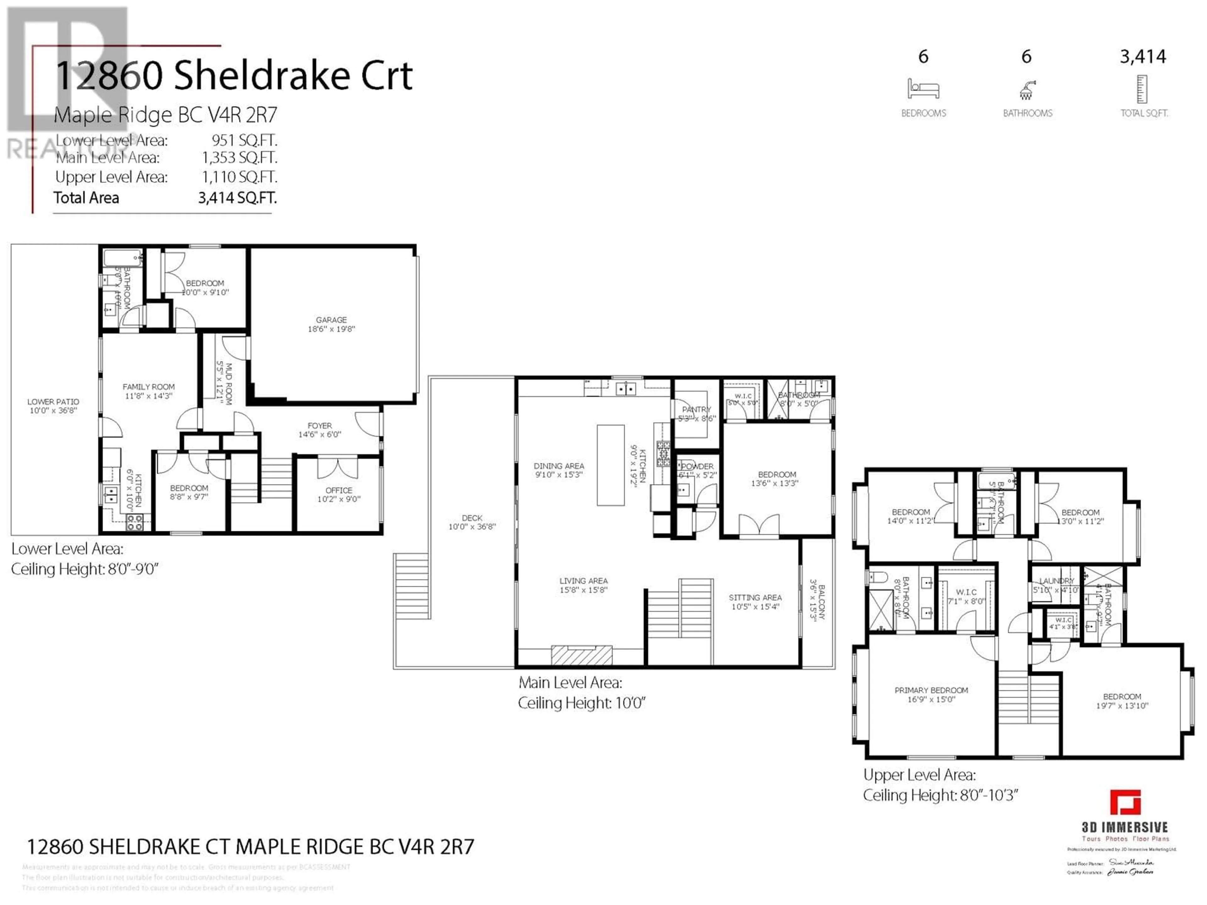 Floor plan for 12860 SHELDRAKE COURT, Maple Ridge British Columbia V4R2R7