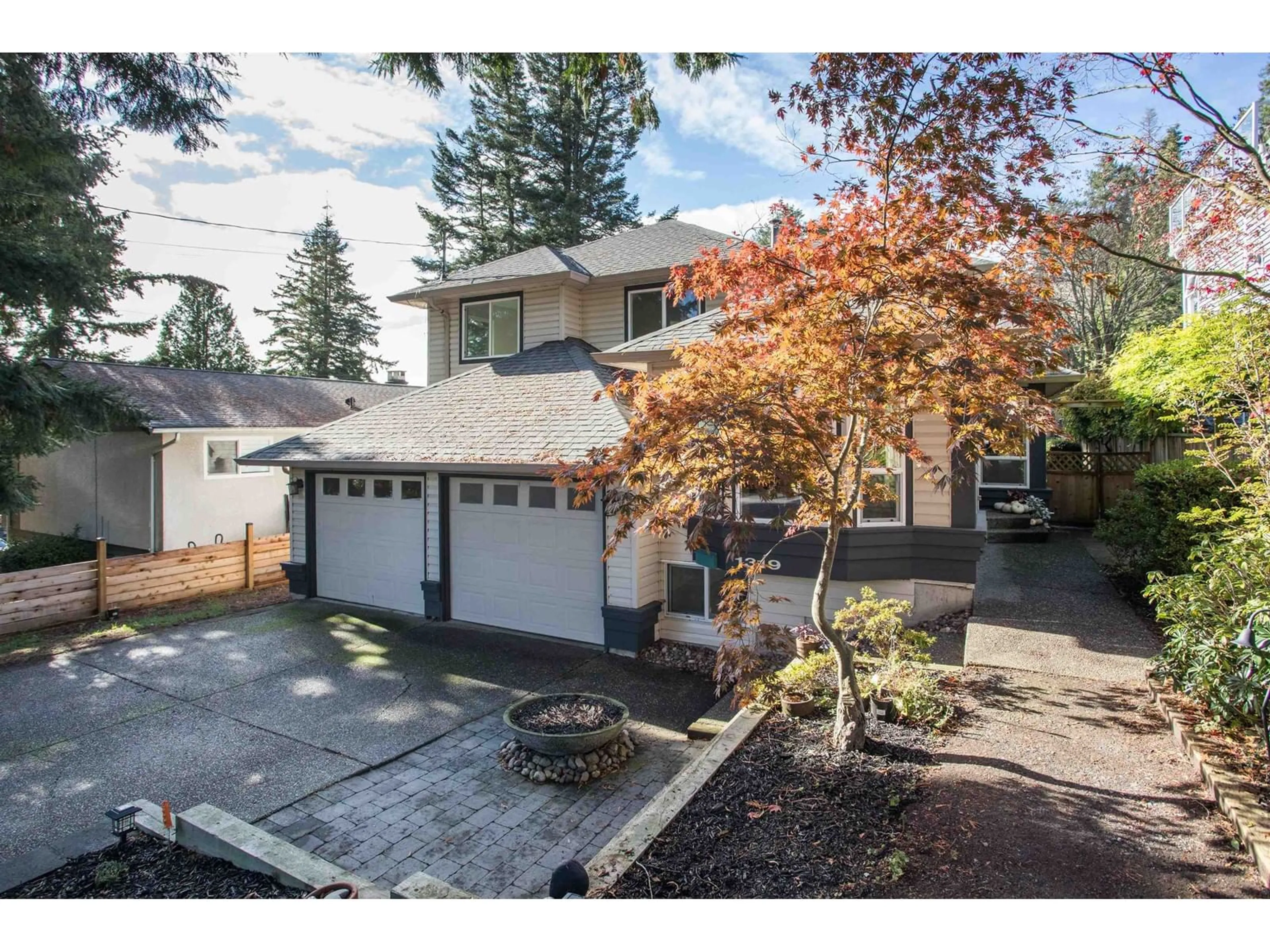 Frontside or backside of a home, the fenced backyard for 1319 128A STREET, Surrey British Columbia V4A3X2