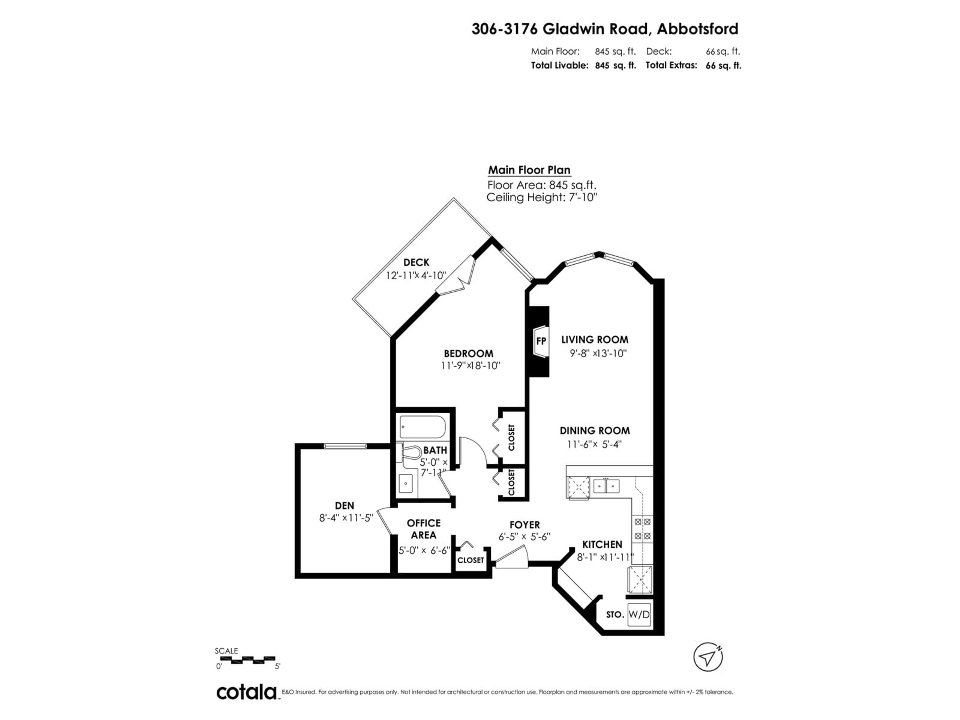 Floor plan for 306 3176 GLADWIN ROAD, Abbotsford British Columbia V2T6R7