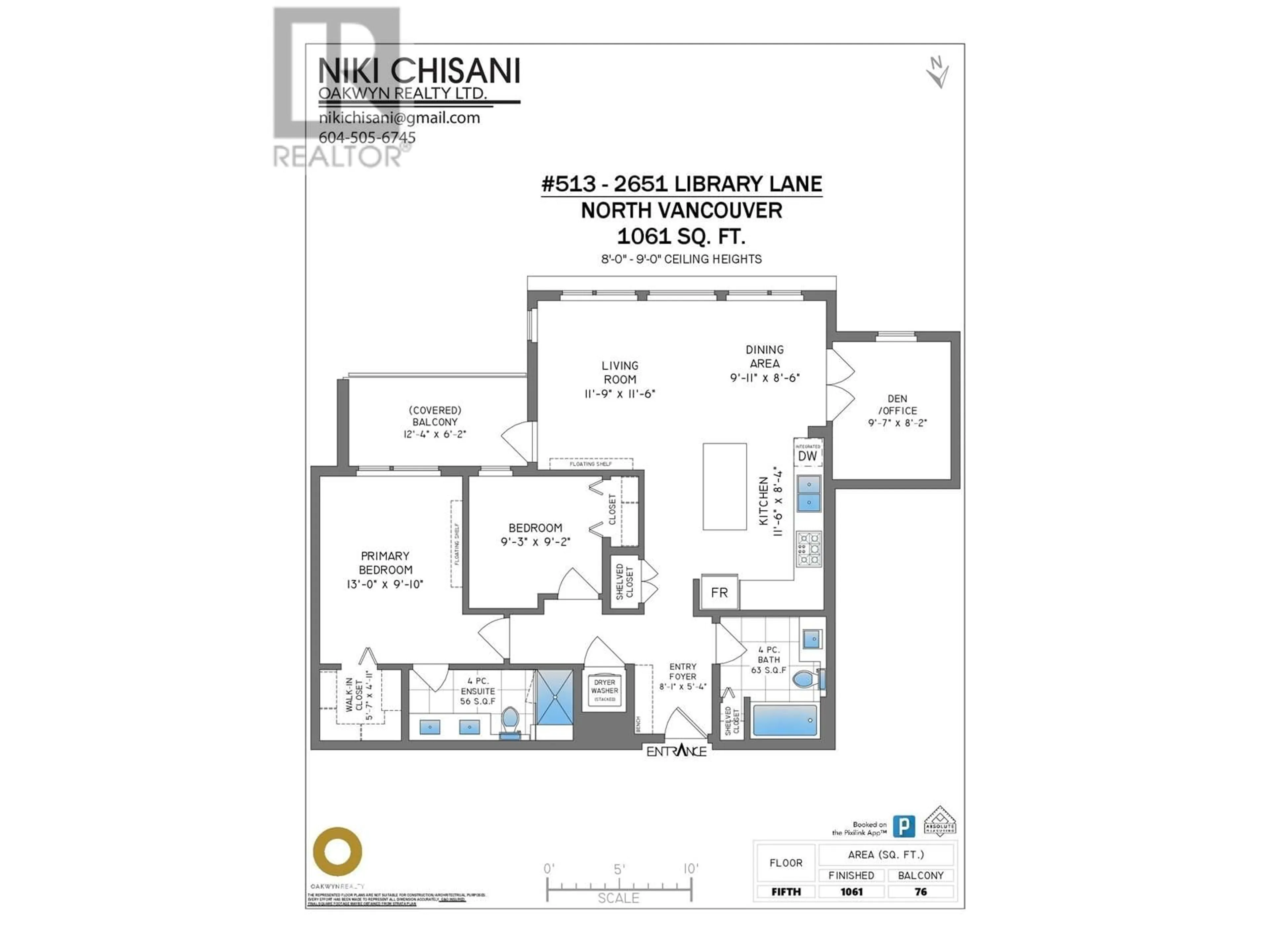 Floor plan for 513 2651 LIBRARY LANE, North Vancouver British Columbia V7J0C1